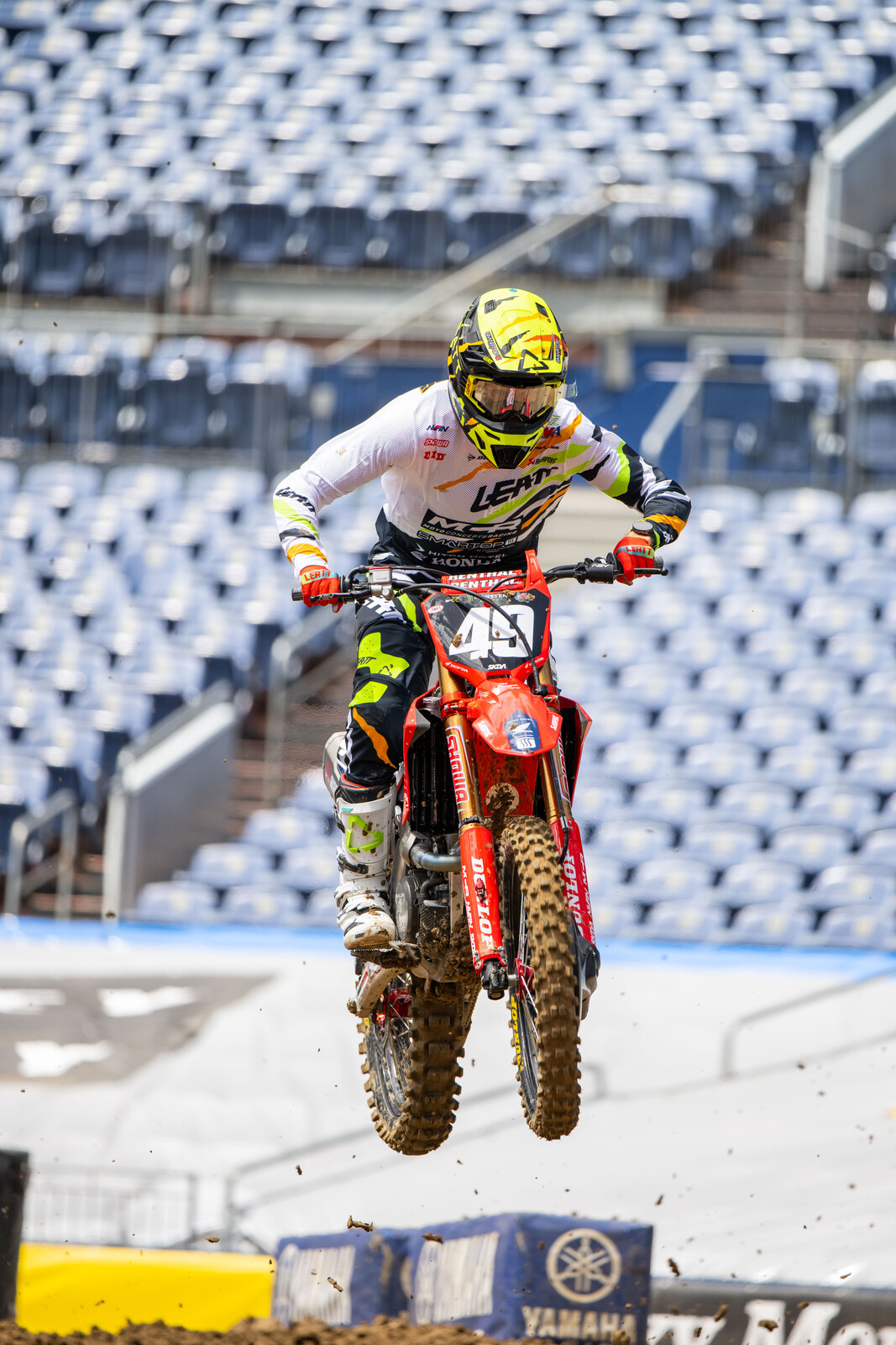 Mitch Oldenburg was fifth-fastest overall in 250SX qualifying.