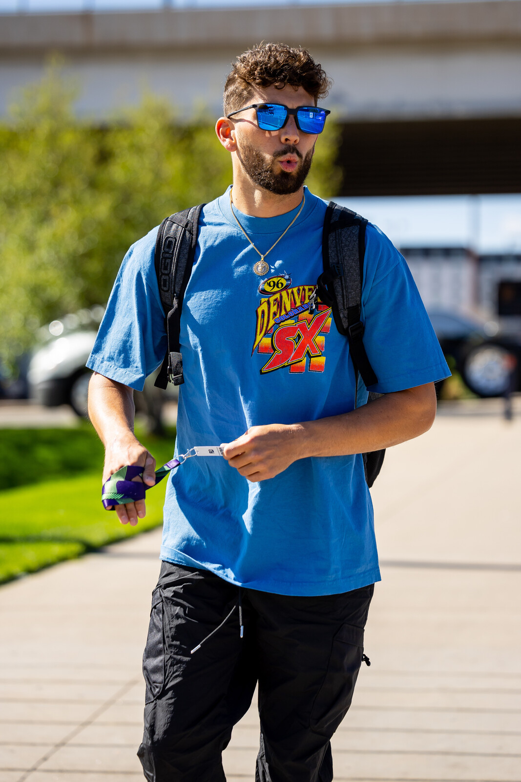 Nichols rocking the original Denver Supercross shirt.