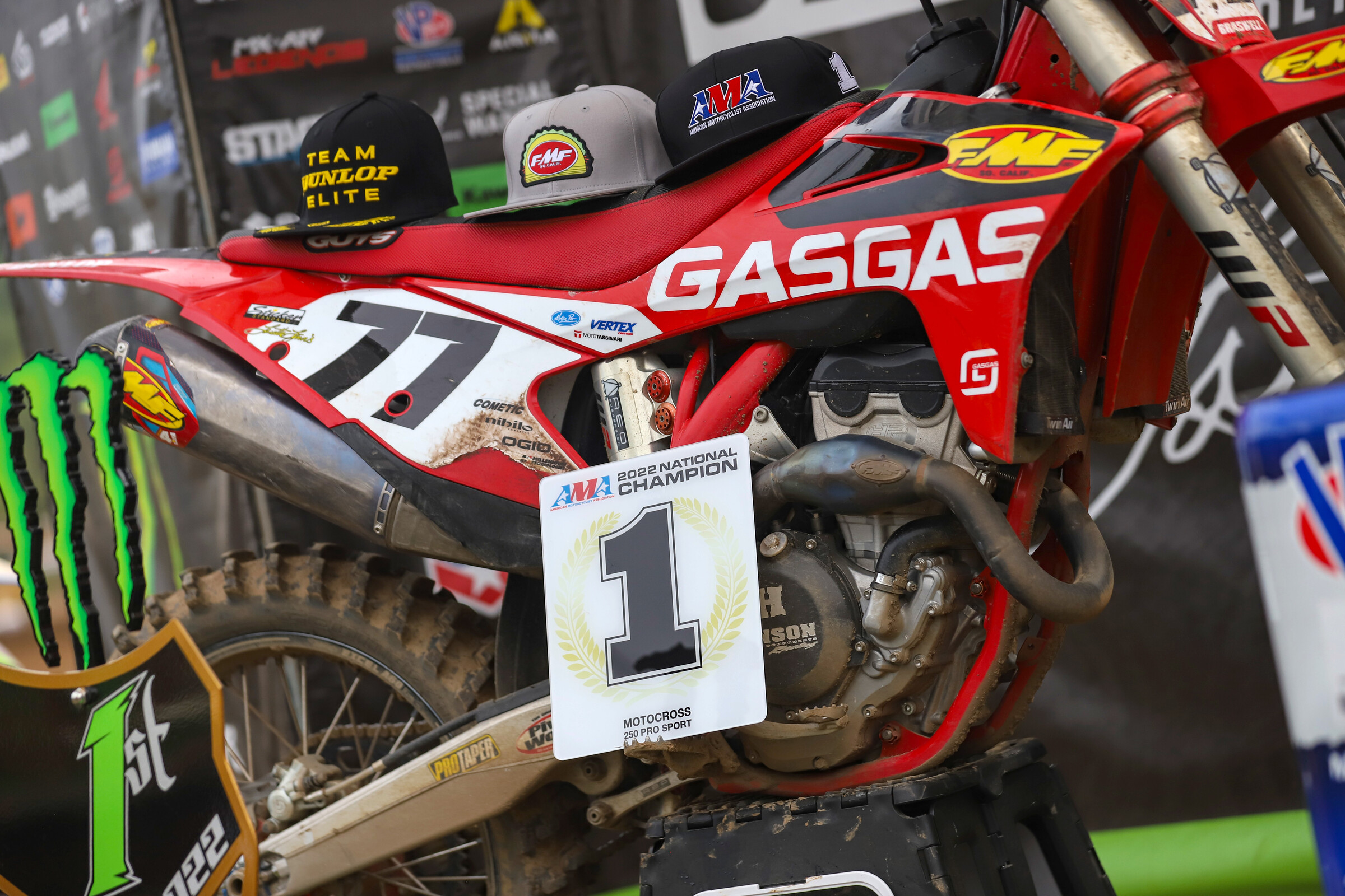 Braswell's amateur GasGas race bike at the Monster Energy AMA Amateur National Motocross Championship at Loretta Lynn’s Ranch.