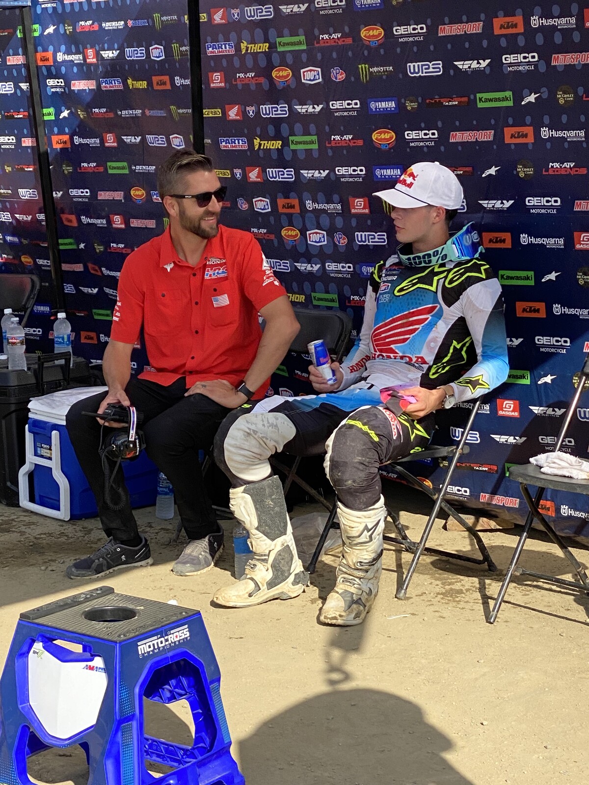 Jett and Honda HRC team manager Lars Lindstrom