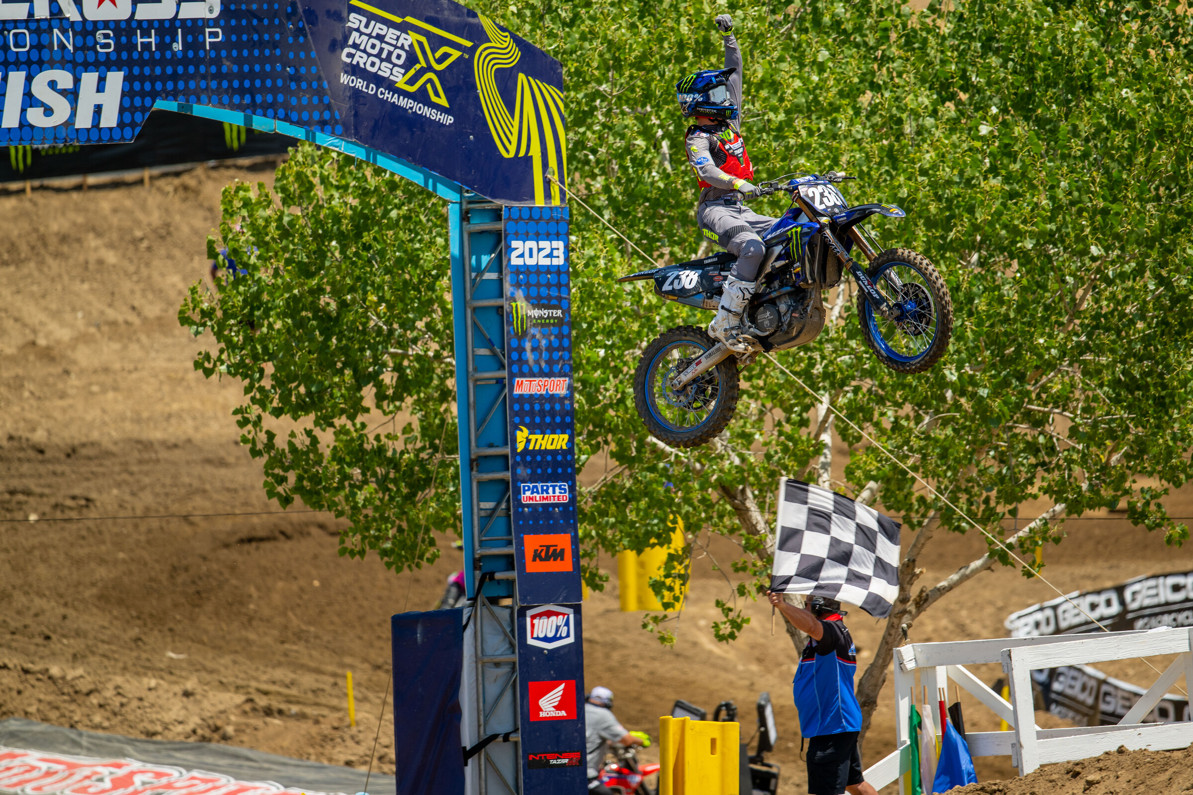 Haiden Deegan earning his first ever moto win.