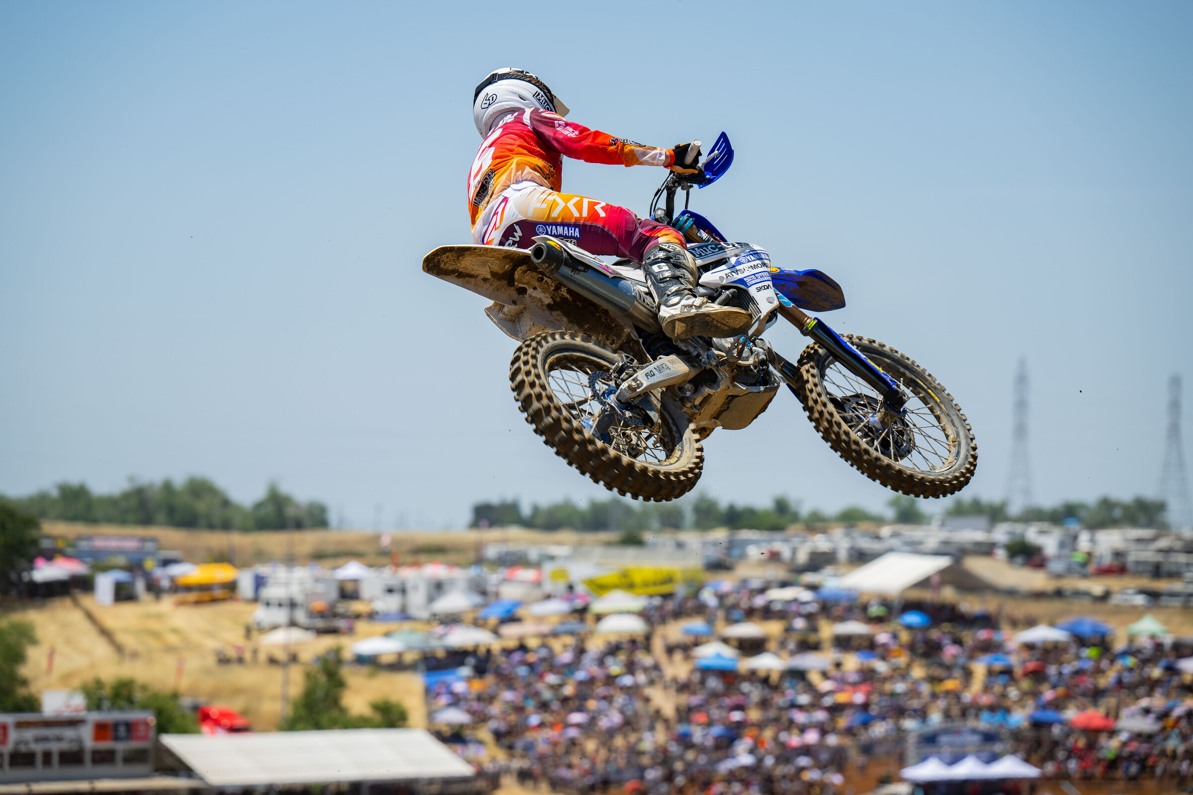 Jeremy Martin before his crash off the start of the second moto.