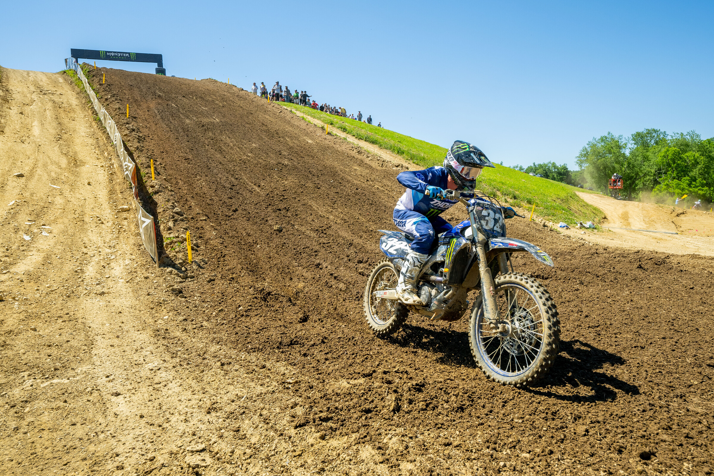 Justin Cooper attacks one of the hills at High Point Raceway in 2022.