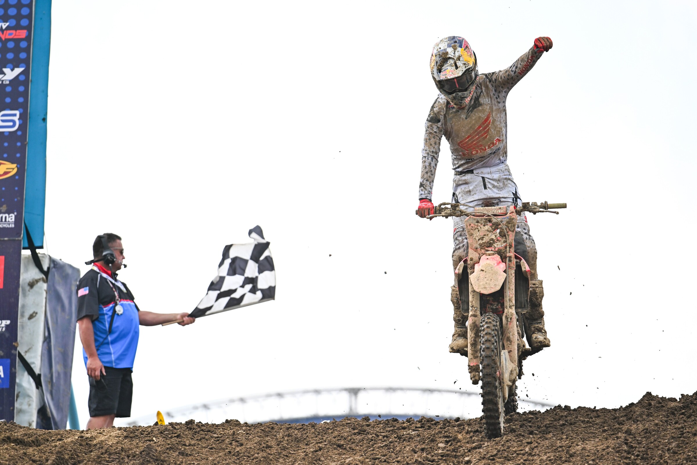 Hunter Lawrence claims his fourth straight moto two race win, giving him his fourth straight overall win as well.