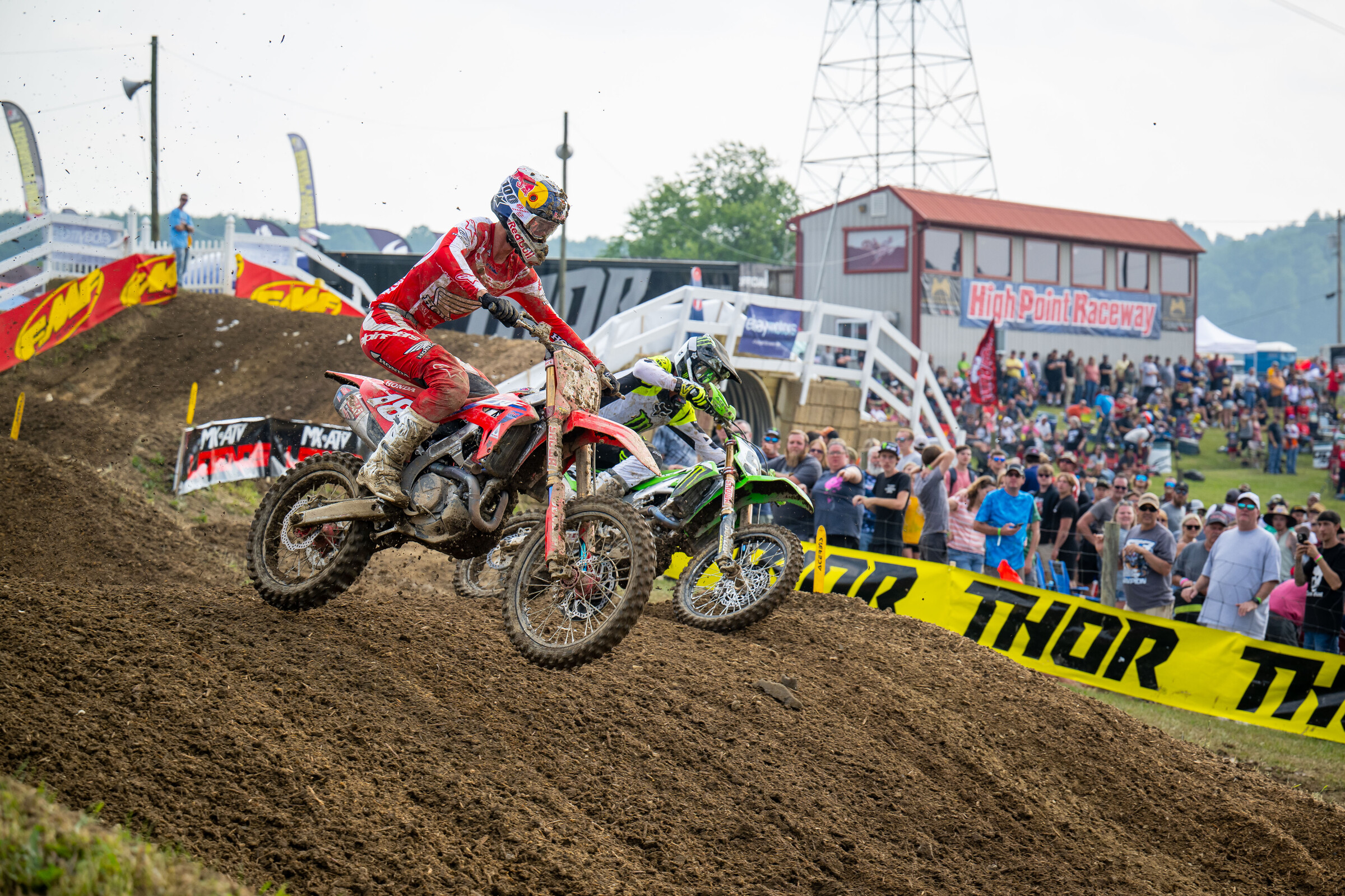 The roost at High Point was heavy enough to blow Jett's magnetically secured visor right off his helmet.