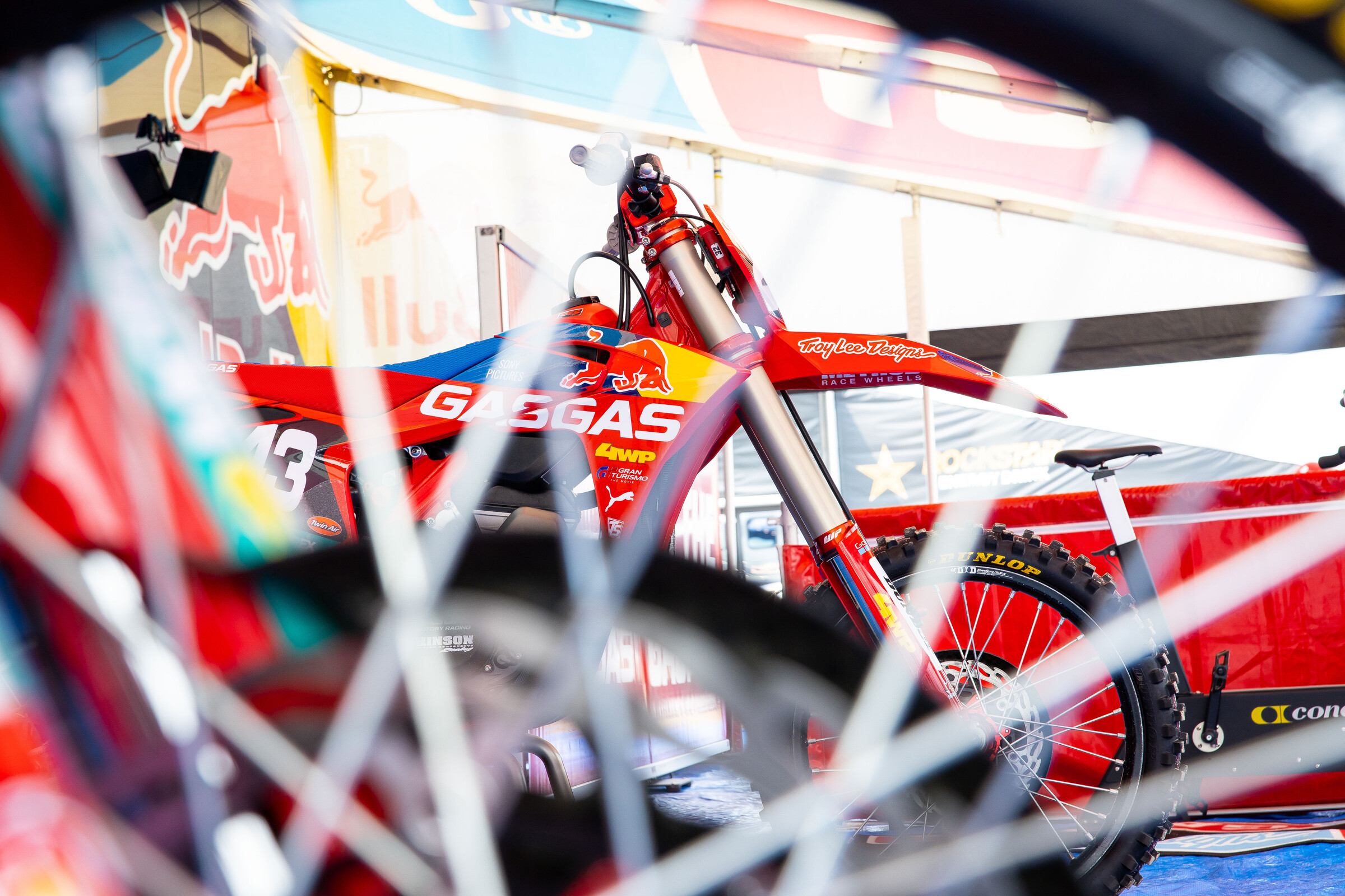 Braswell's GasGas MC 250F under the team tent.