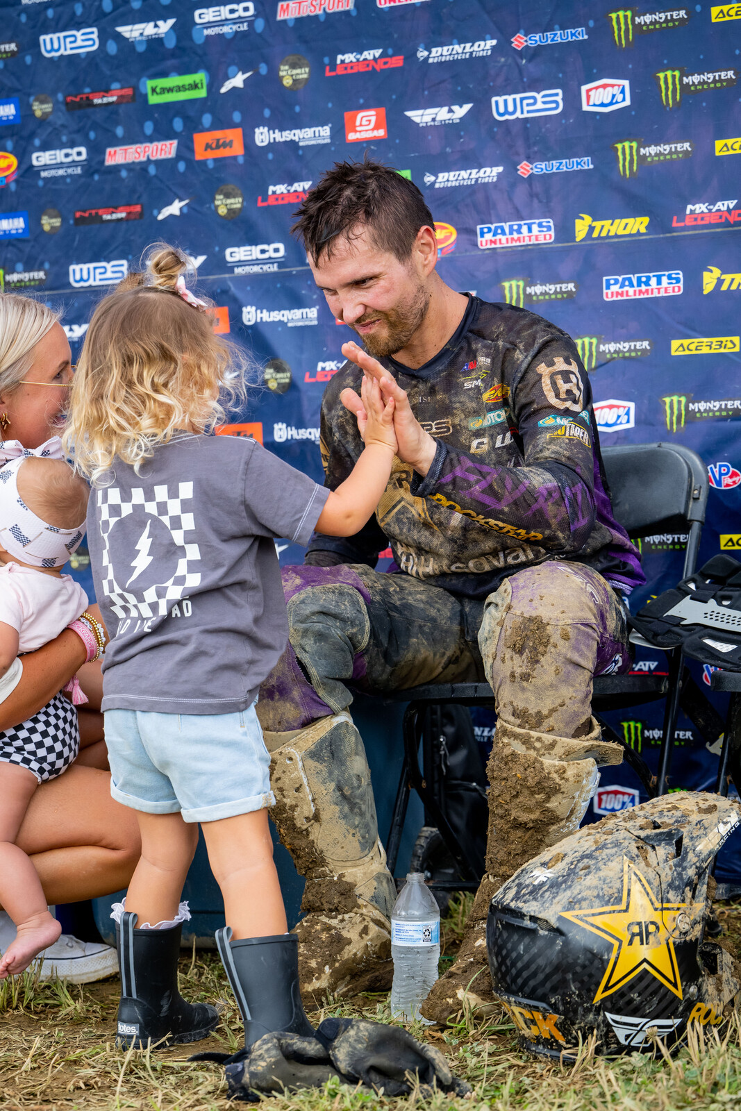 RJ Hampshire celebrated Father's Day weekend with a moto win.