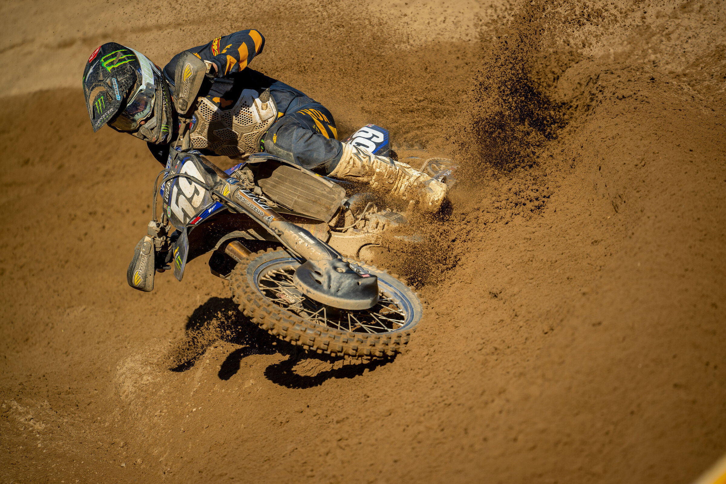 Levi Kitchen kept Jett Lawrence close in a moto last year.