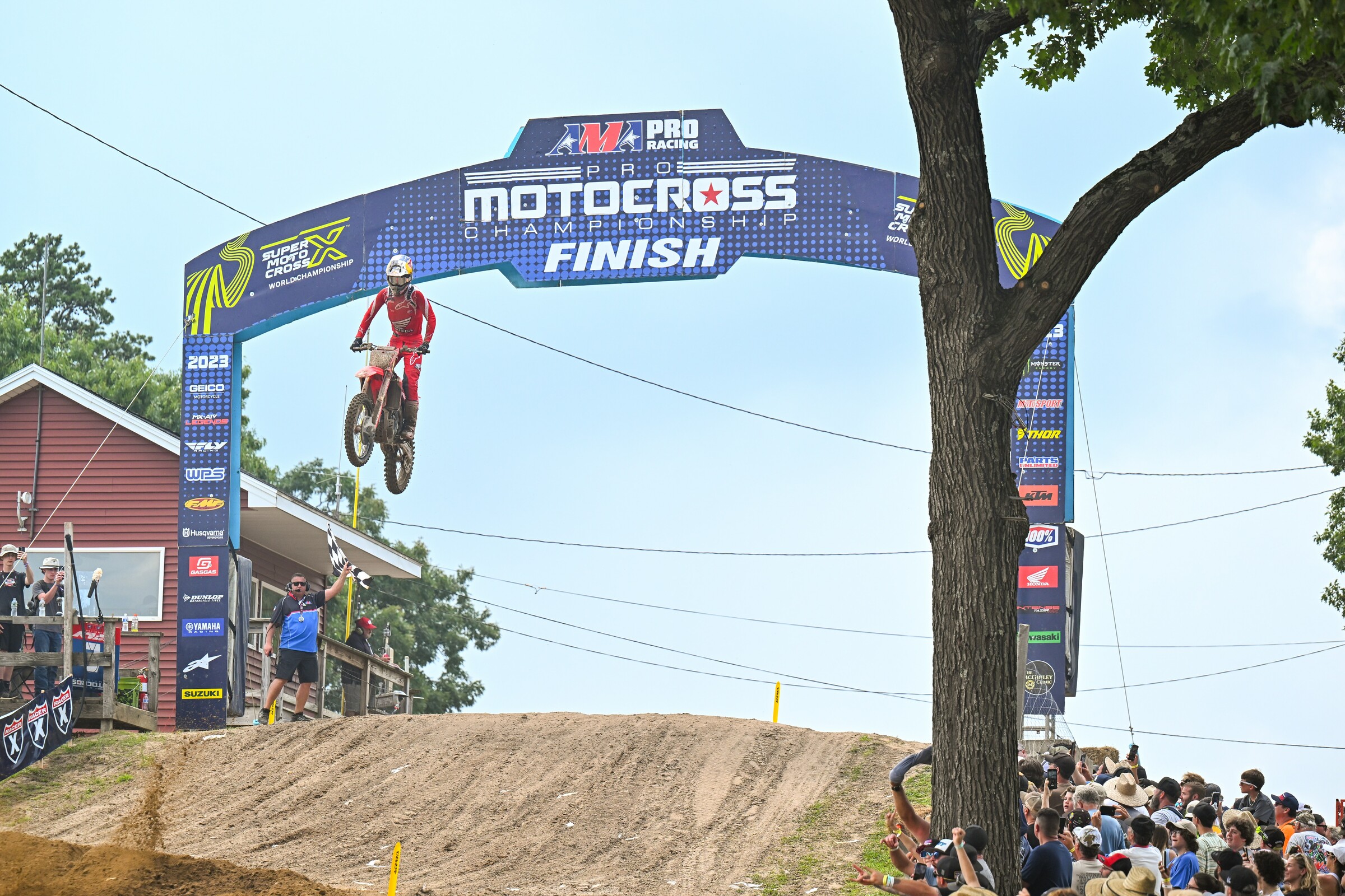 Jett Lawrence won again, but even he was exhausted after fighting Southwick all day.