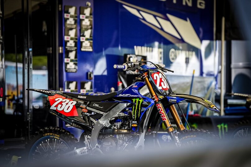 Haiden Deegan's Yamaha YZ250F on Friday ahead of the Spring Creek National.