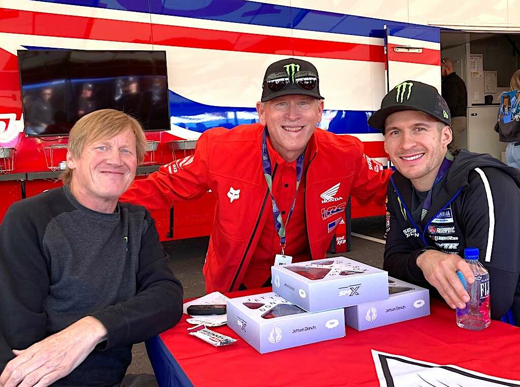 Seewer with Johnny O'Mara and author Eric Johnson.