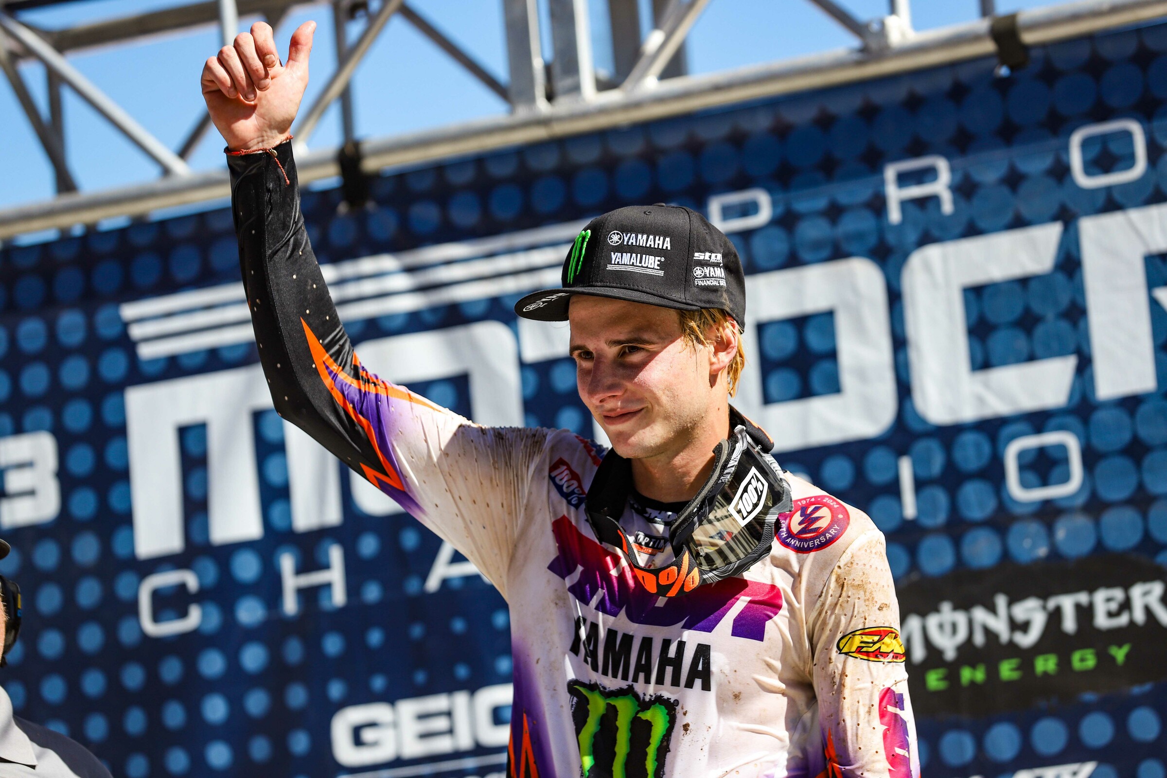 Levi Kitchen earned third place in the second 250 Class moto in front of his home crowd.