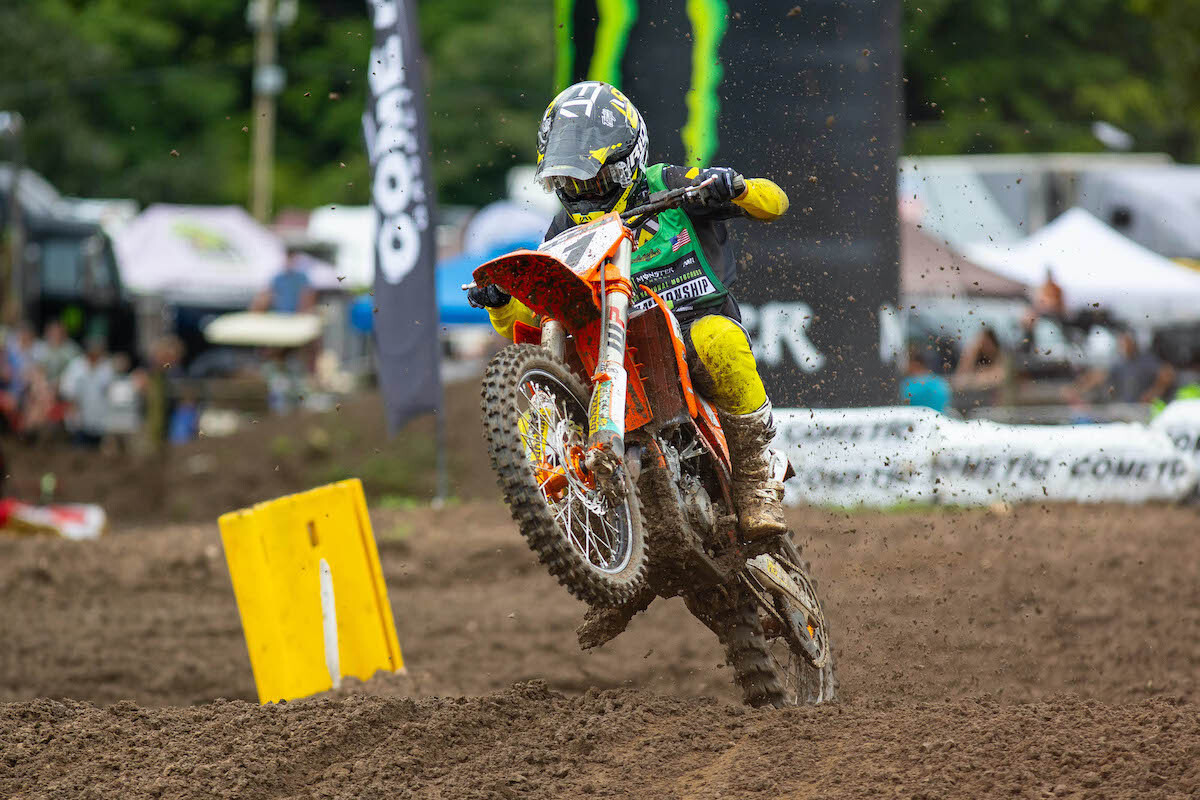 No one was any match for Mike Brown in the second moto of Masters (50+).