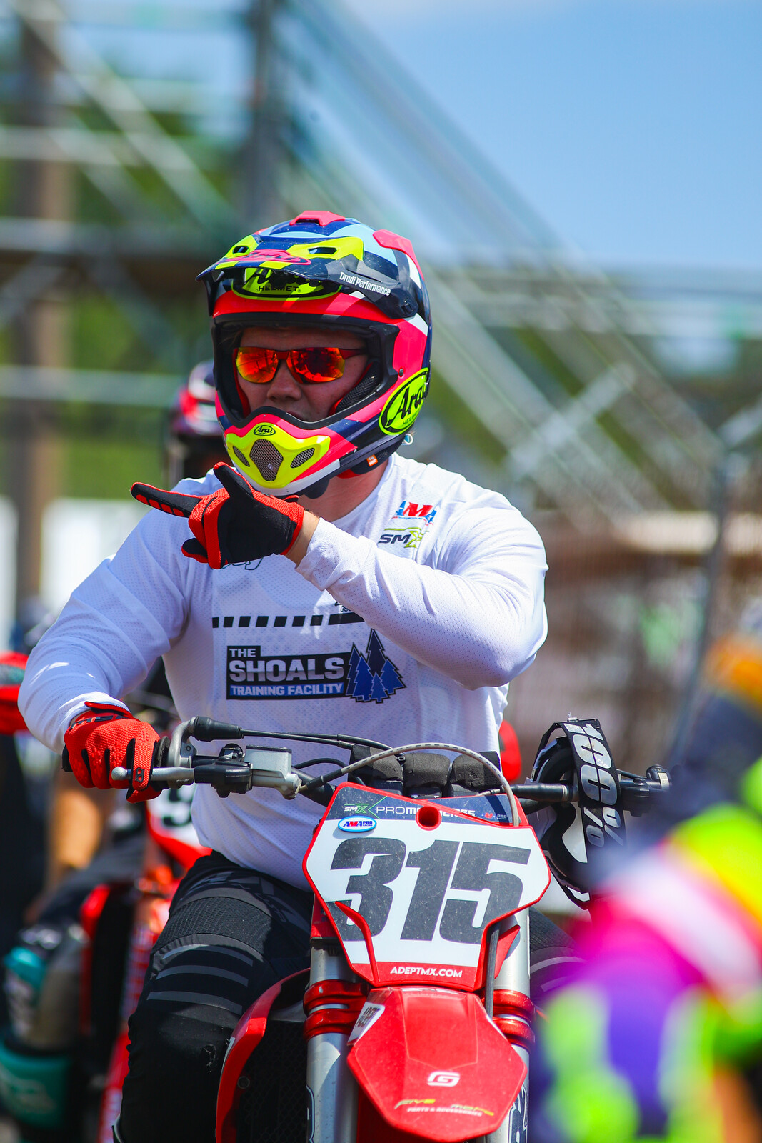 Cody Groves heading down to the track for press day.