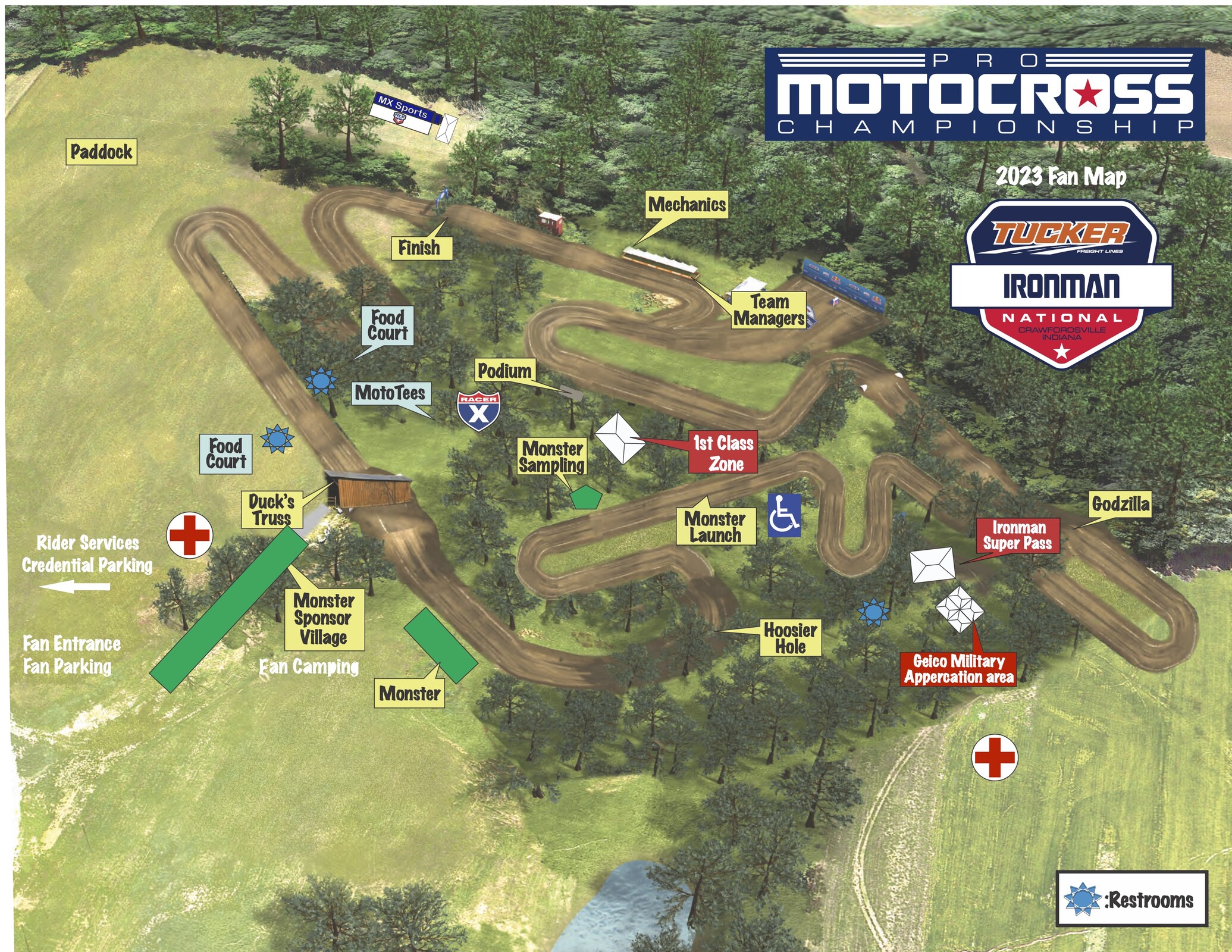 2023 Ironman National Fan Map