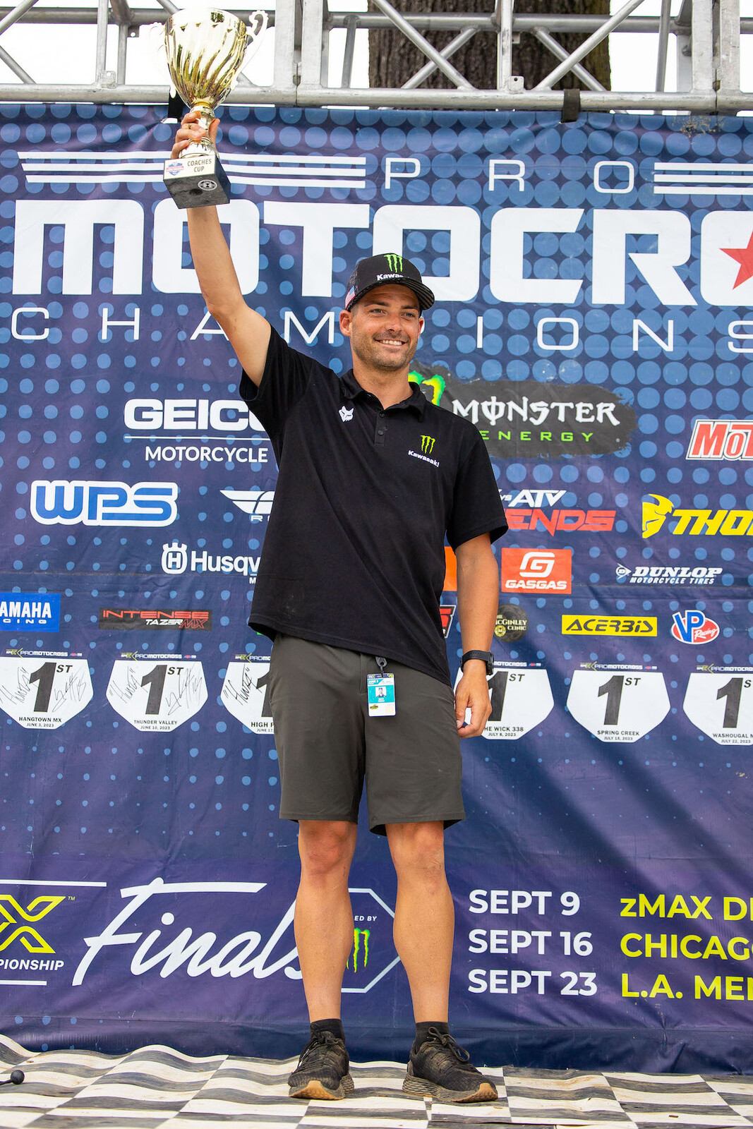 Former pro and current Kawasaki test rider Broc Tickle captured the Coaches Cup at the RedBud Moto Combine.