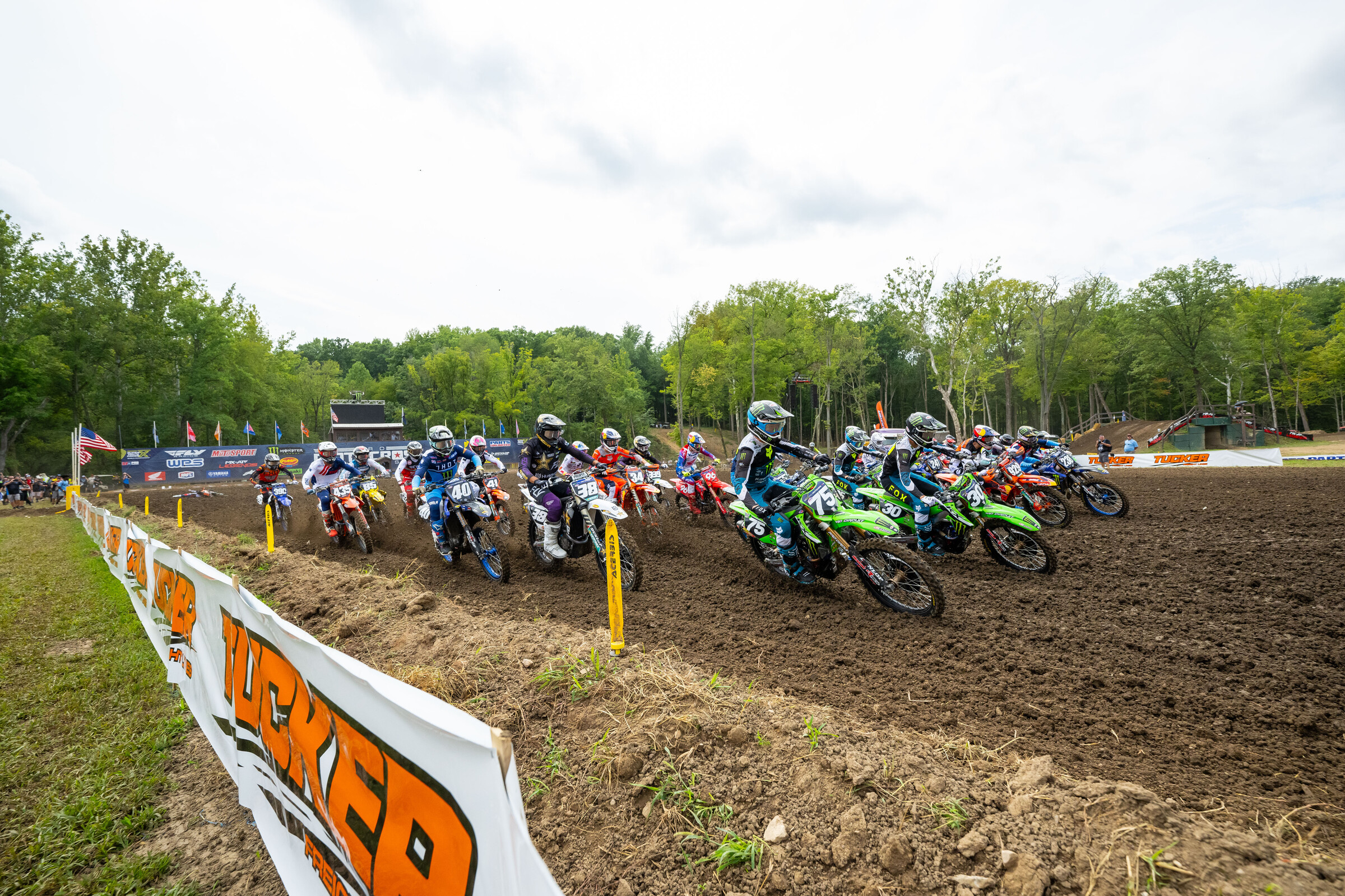 There was a lot of green up front on the starts at Ironman.