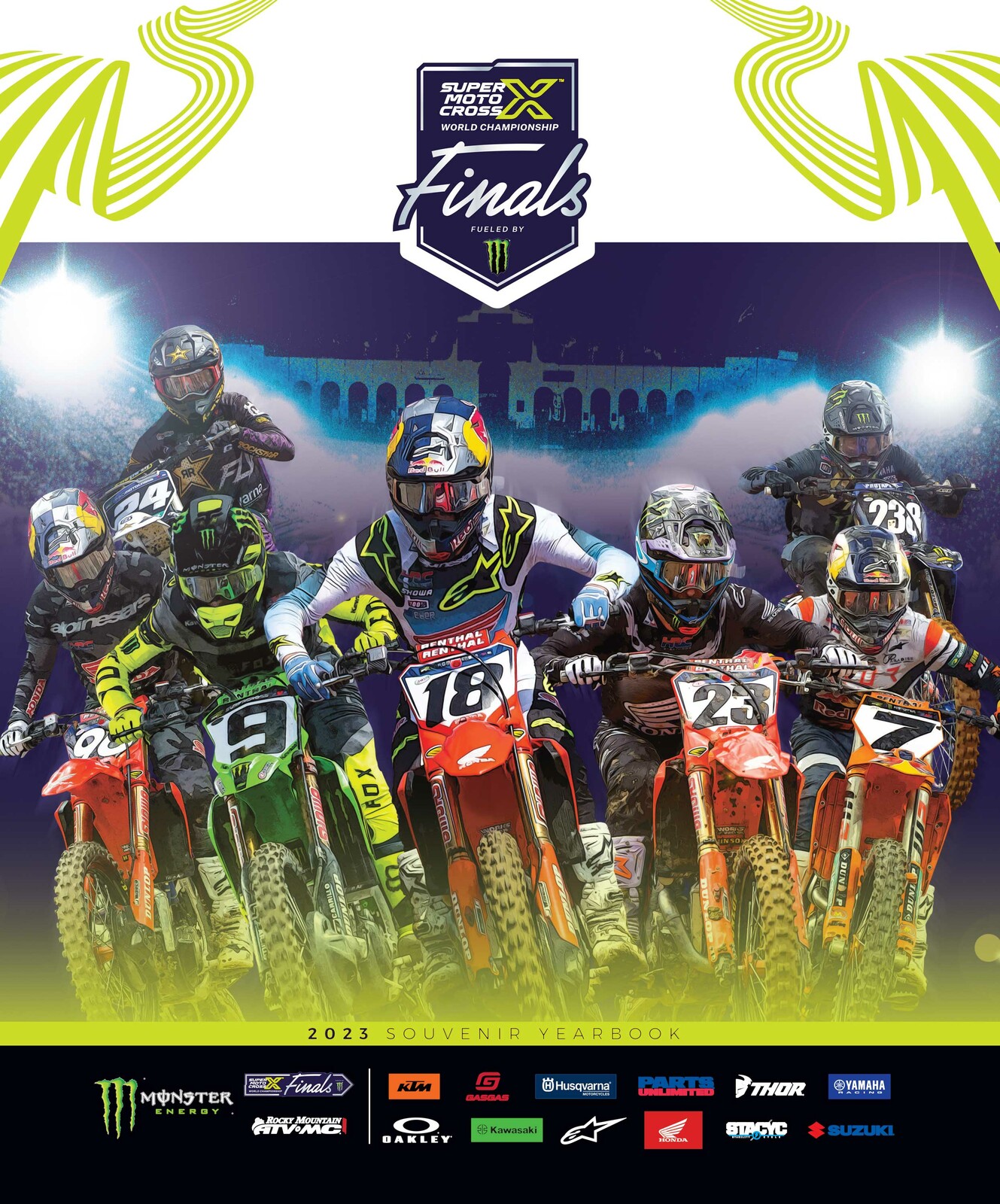 The SuperMotocross World Championship (SMX) souvenir yearbook program cover.