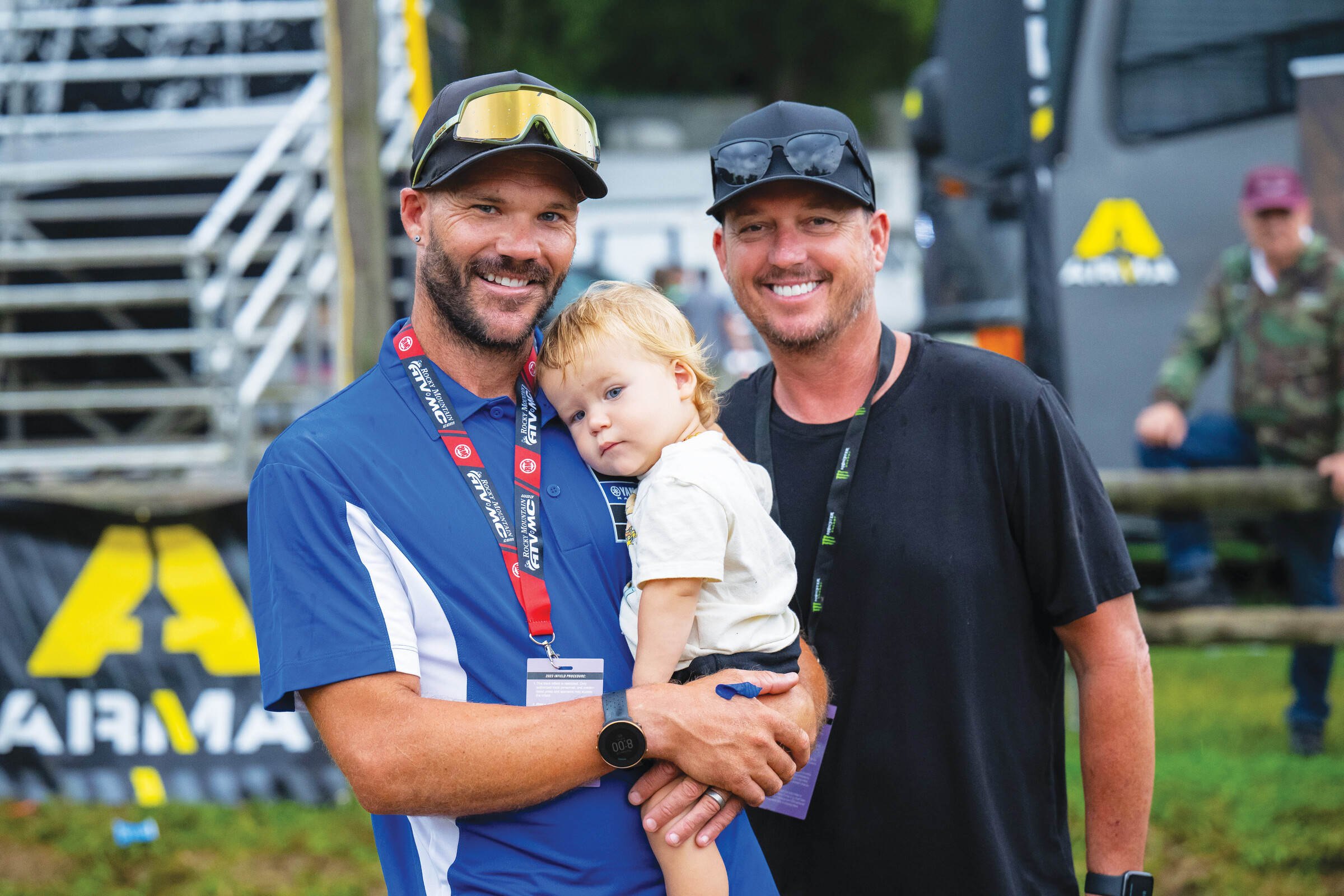 Gareth and Jude Swanepoel hanging out with Beeker.