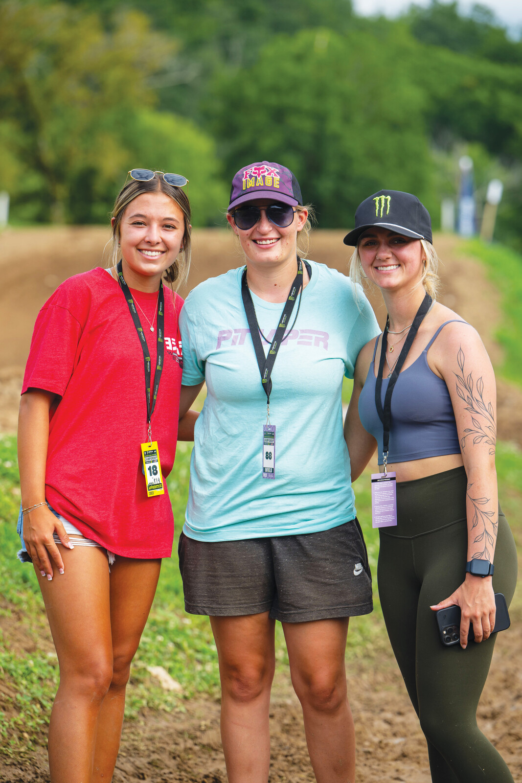 WMX announcing team Kira Savino, Jordan Jarvis, and Tayler Allred.