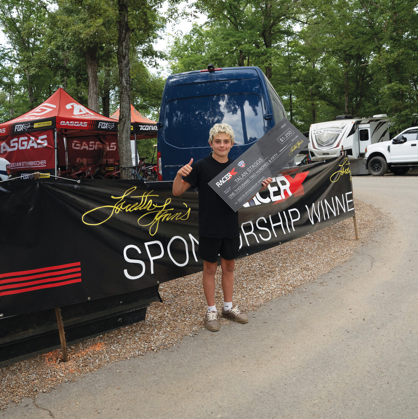 Talan Staggs was the Racer X sponsorship winner for Loretta Lynn’s.