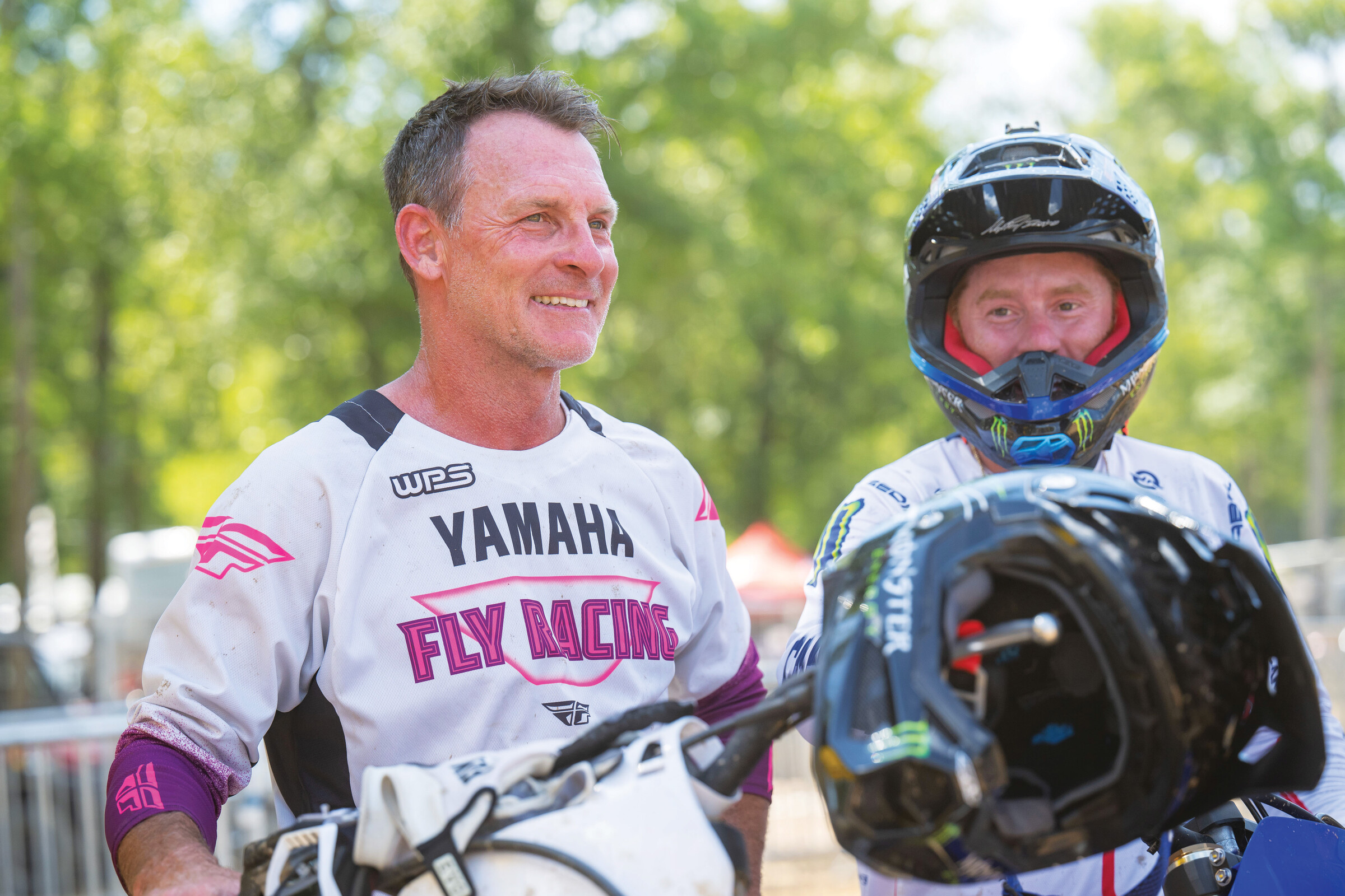 BluCru all-stars Damon Bradshaw and Ryan Villopoto led some sighting laps.