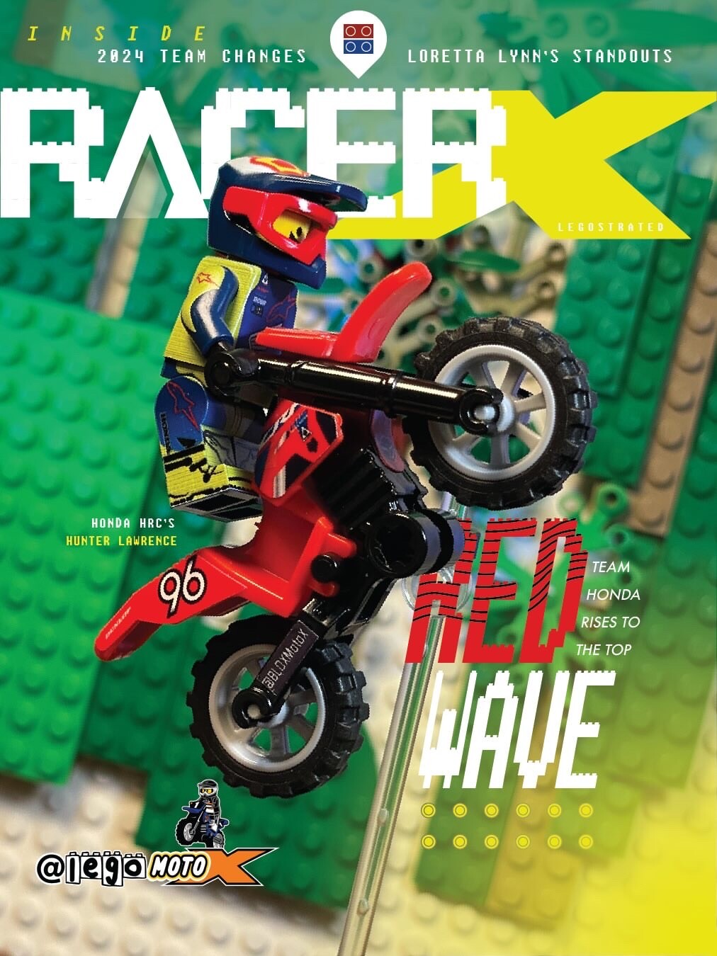 Hunter Lego in his own cover, similar to what Hunter Lawrence has on our real mag.