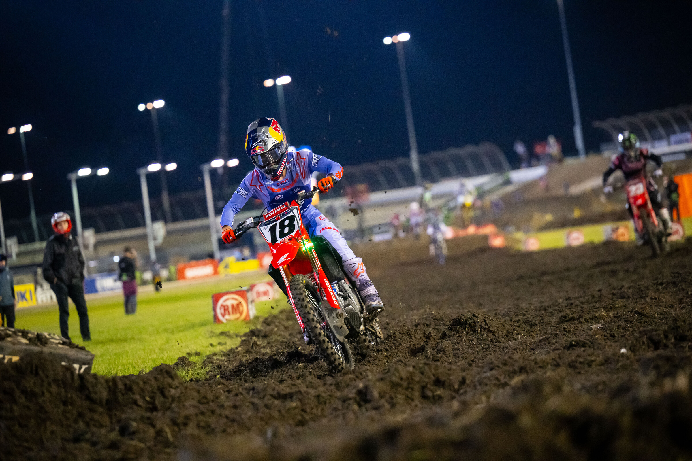 Jett Lawrence dominated the first moto en route to winning the overall at Chicagoland.