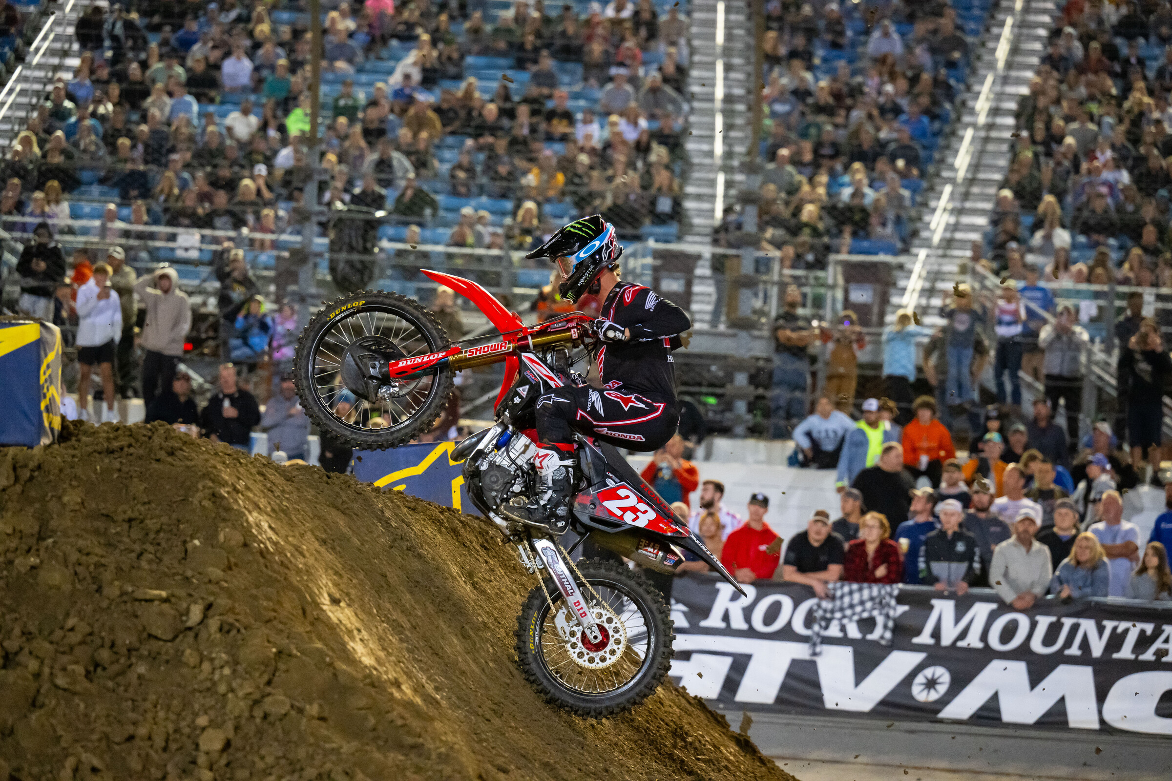 Chase Sexton missed the mark with bike setup but still finished on the box.