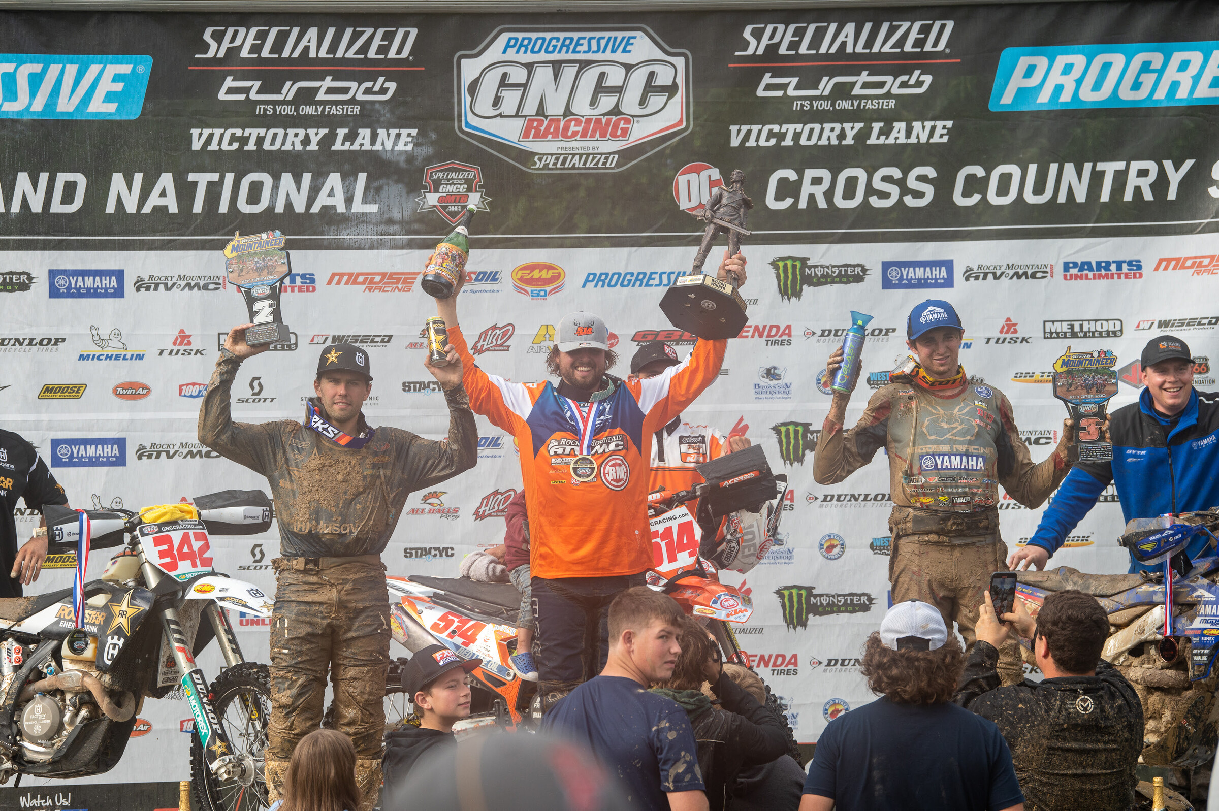 The overall podium in the PM race.