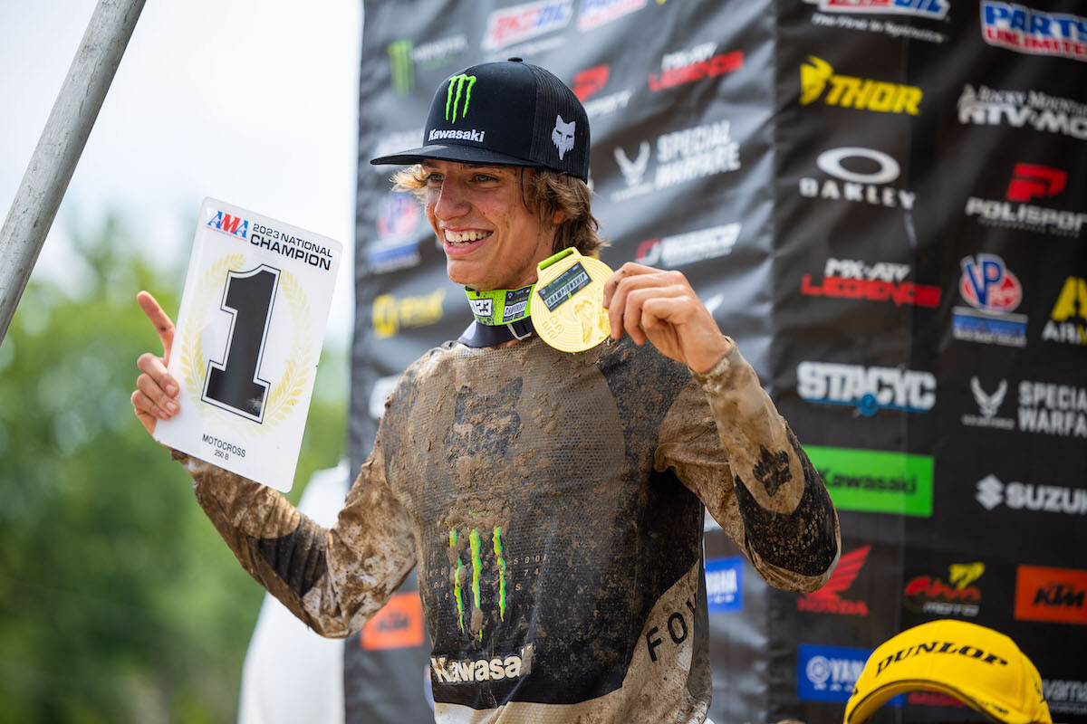 In his first year of 250cc competition 17-year-old Illinois native Krystian Janik has already captured an AMA National Championship at Loretta Lynn's.