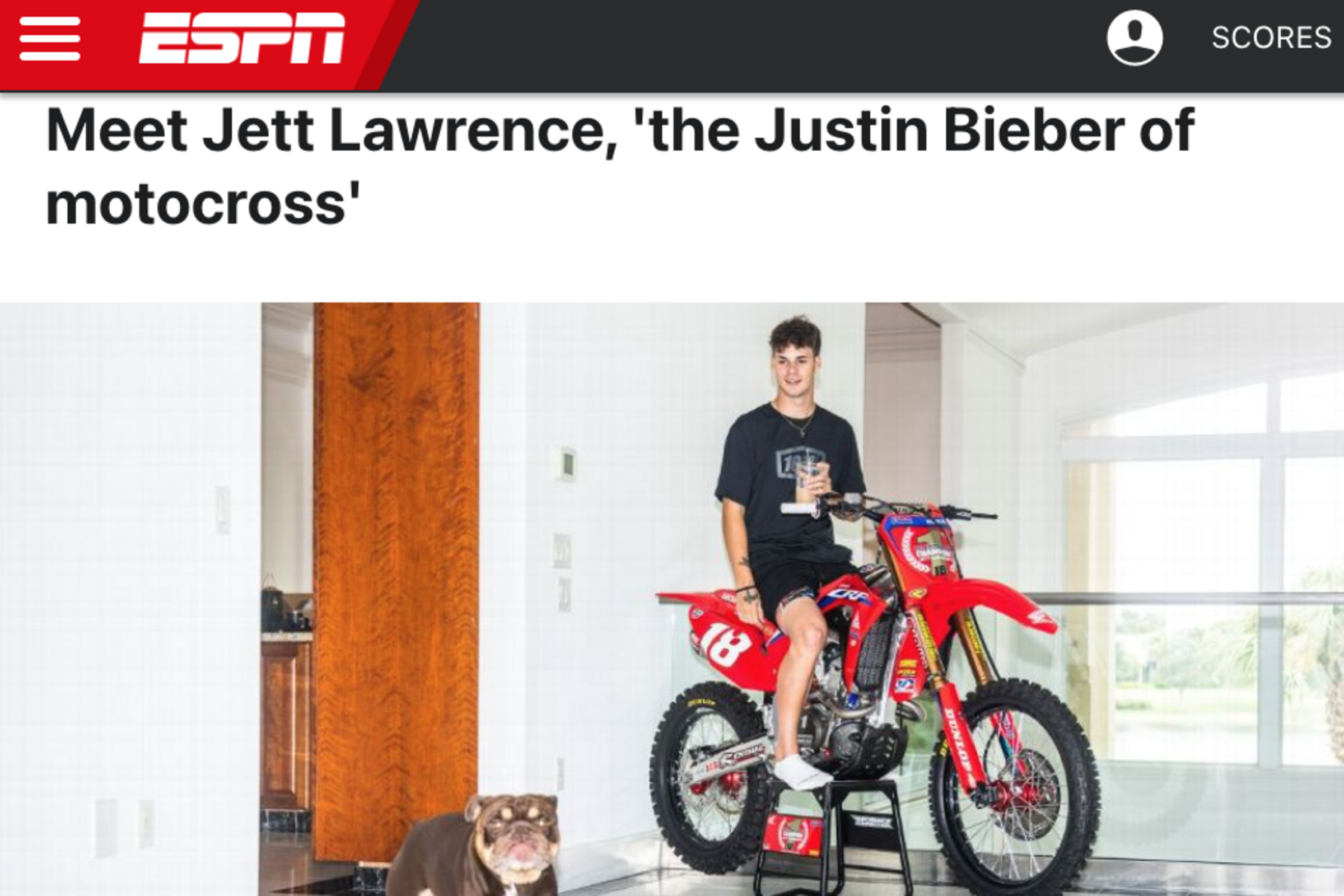Jett Lawrence & Family Featured on ESPN.com