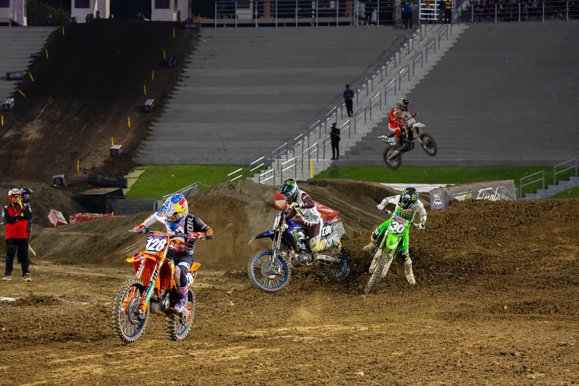 Jo Shimoda's block pass on Haiden Deegan. 