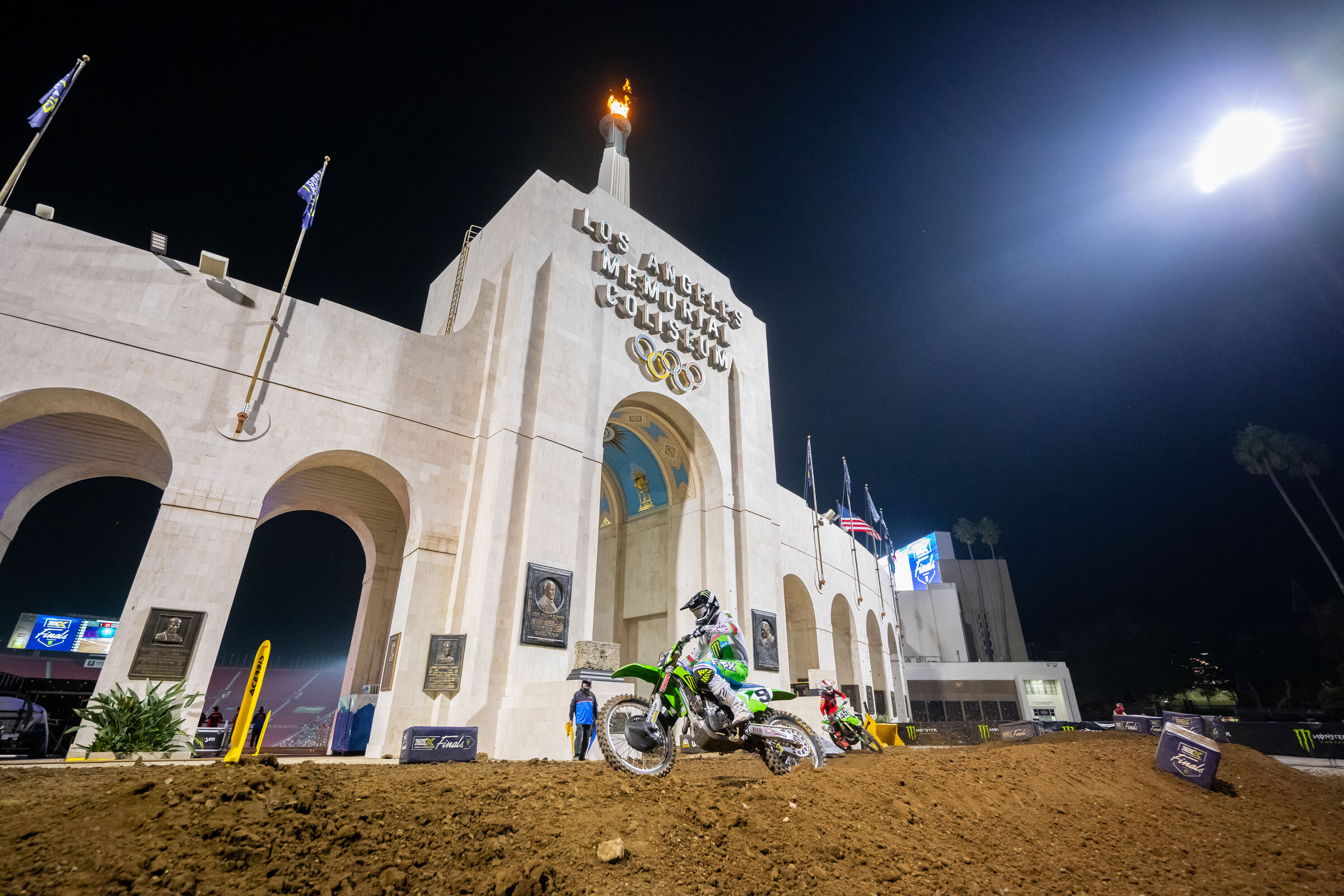 Adam Cianciarulo races around perhaps the most famous section in supercross' history.