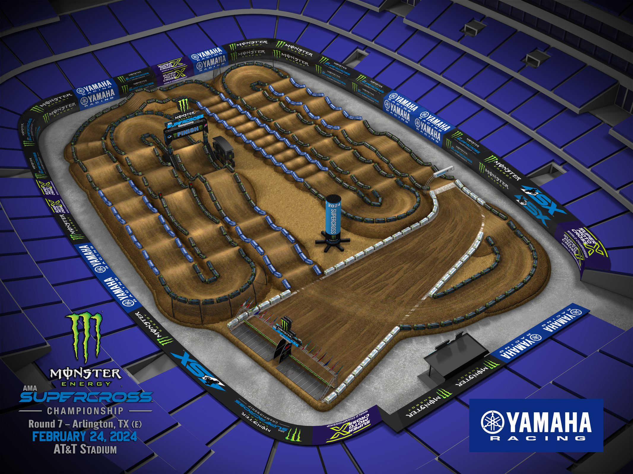 The Arlington SX track layout.