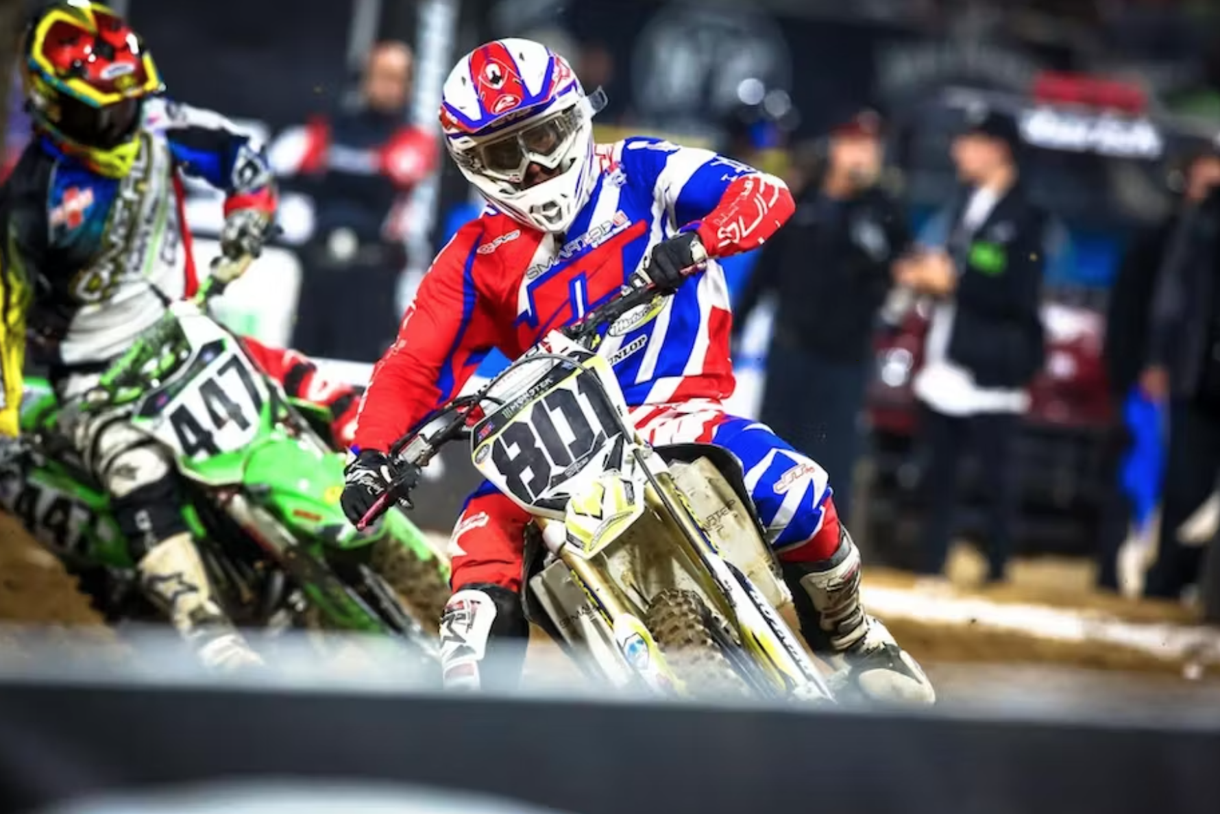 Jeff Alessi racing AMA Supercross in 2016.