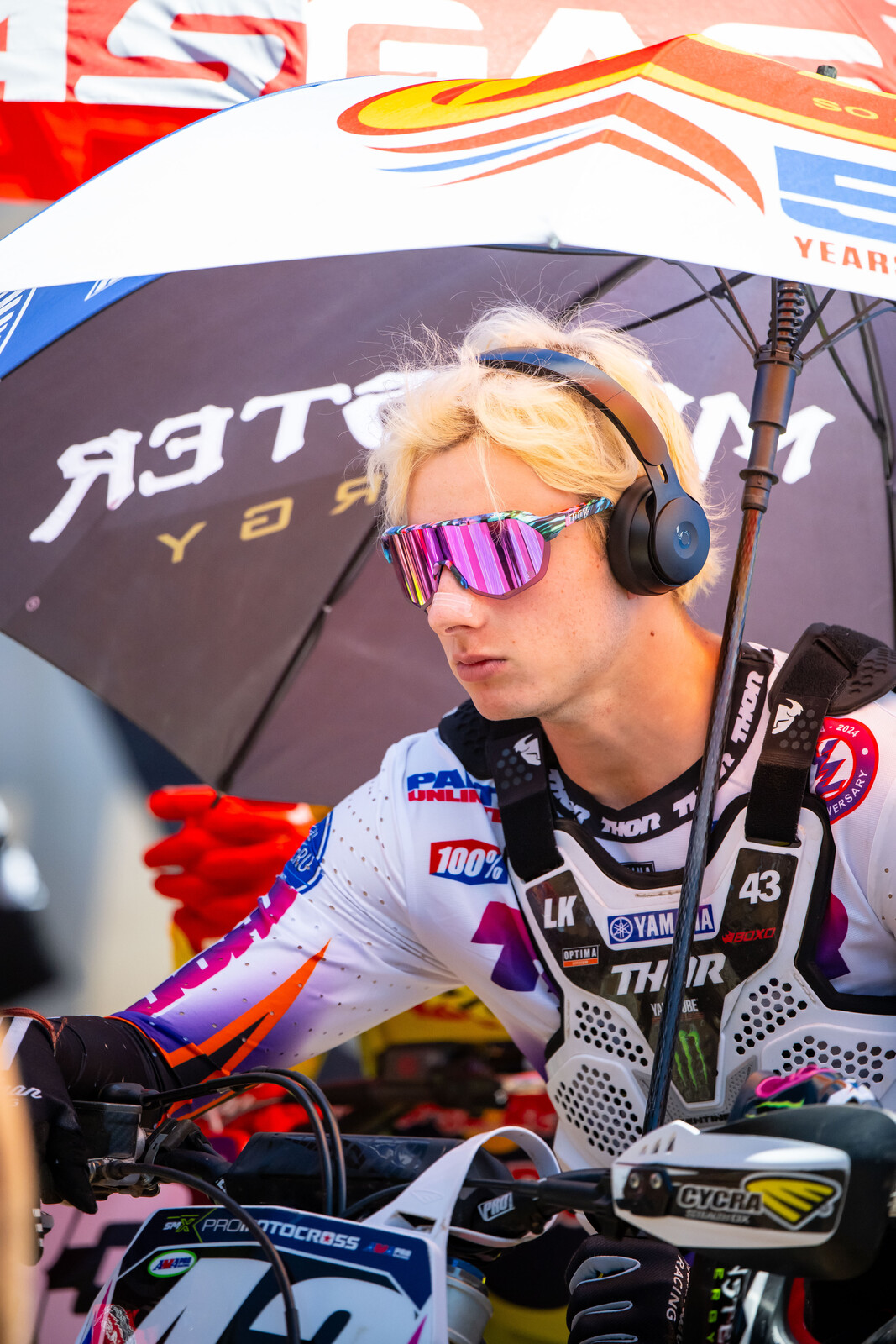 Kitchen, probably listening to grunge music from the 1980s, prior to his home race Washougal National in July.