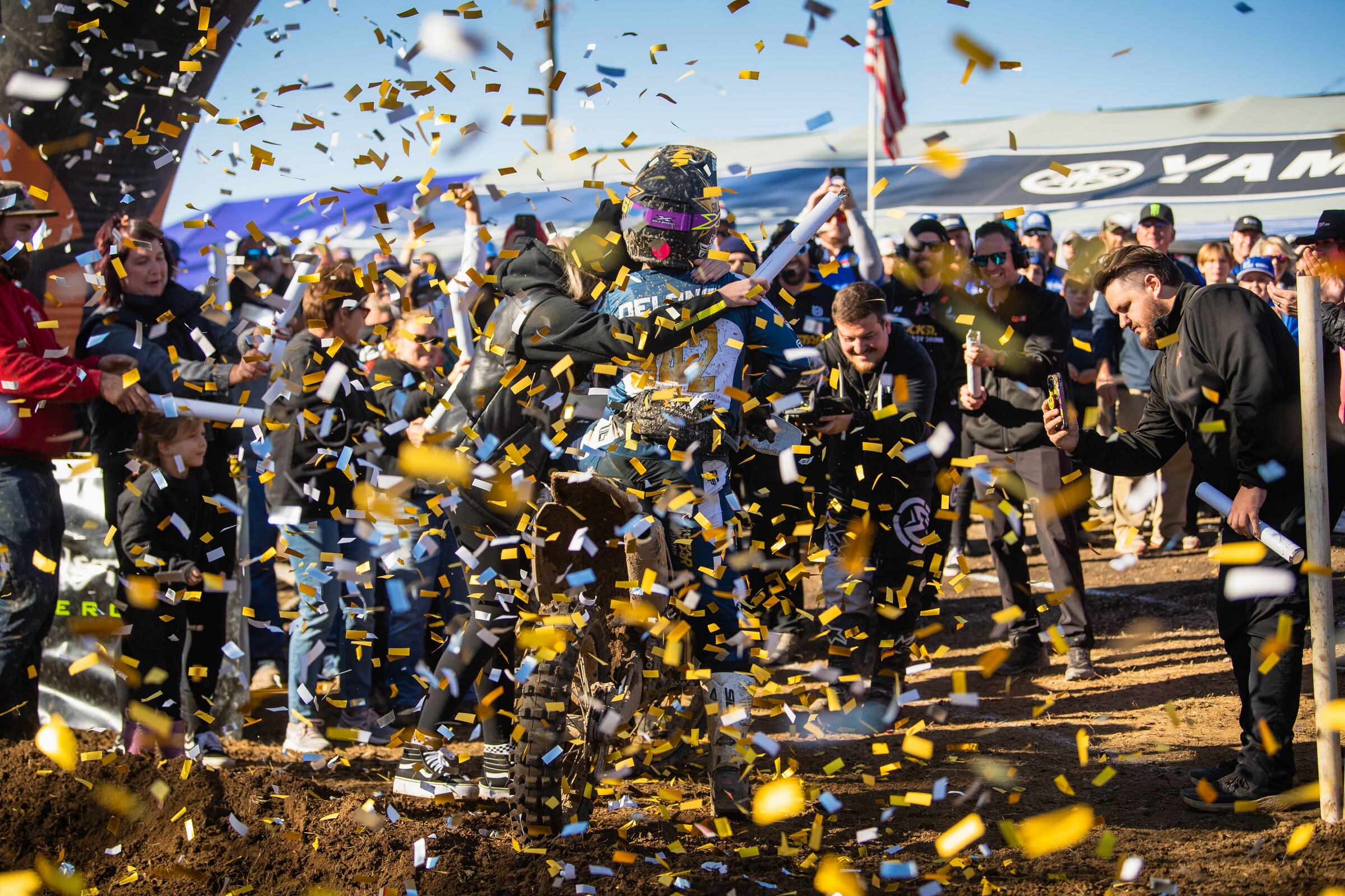 Husqvarna celebrating the new champ.