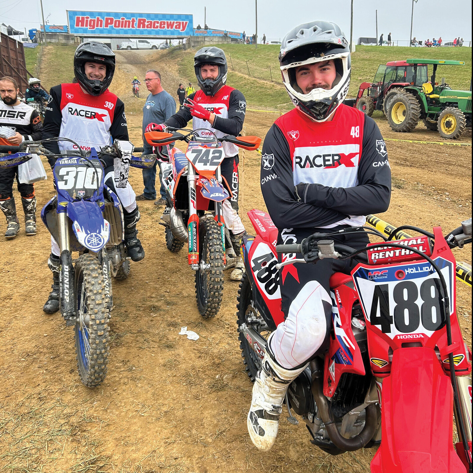 Racer X-kitted “A” team of Mitch, Dustin, and Garrett.