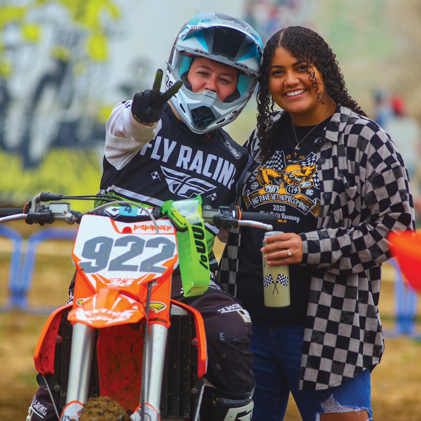 Kourtney and Caity down on the starting line.