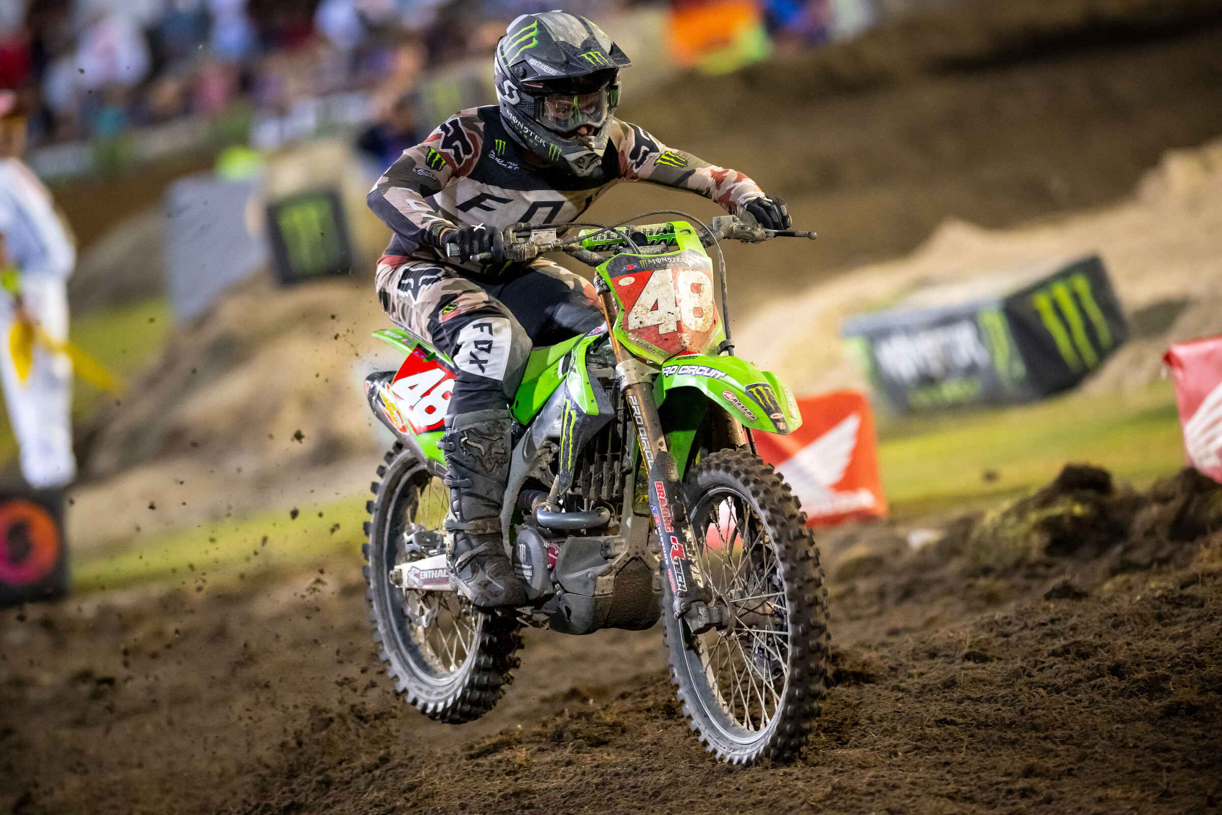 McAdoo at the 2022 Daytona Supercross, when he was tied for the 250SX East Region points lead with Jett Lawrence.
