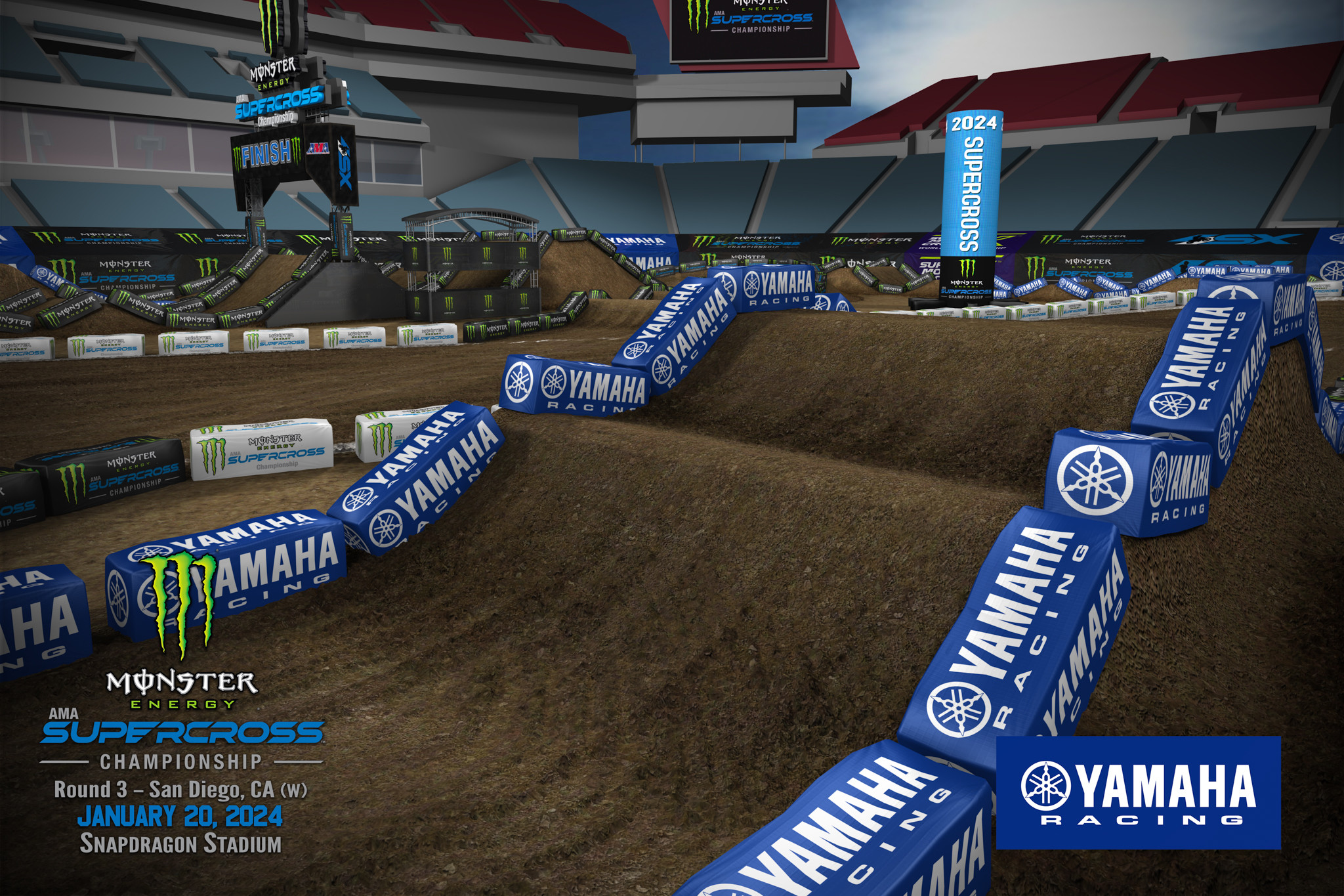 Watch 2024 San Diego Supercross Animated Track Map Racer X