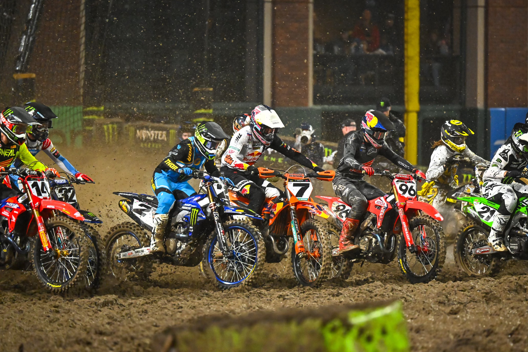 The second 450SX heat race of the night.