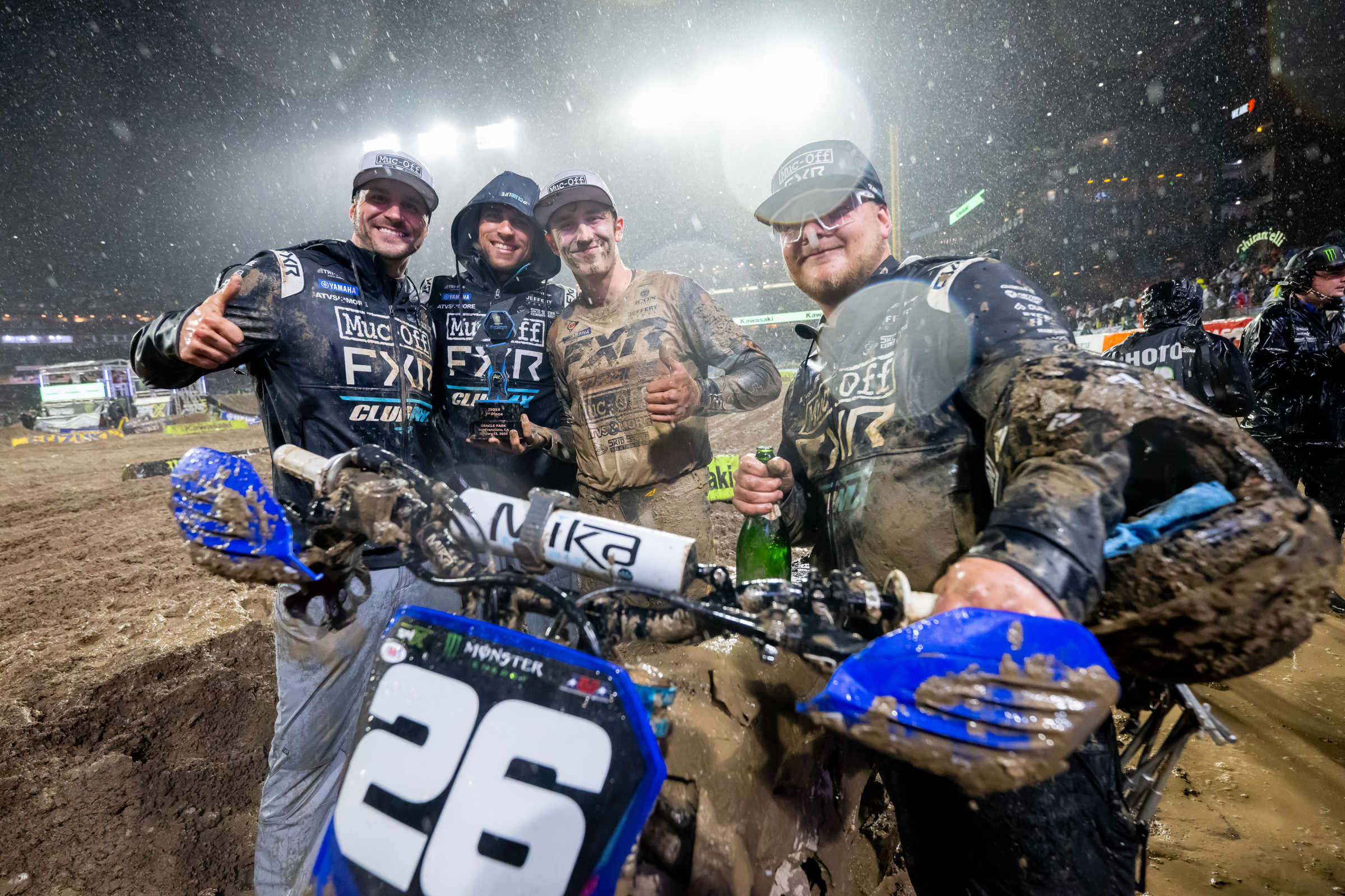 All smiles for Marchbanks after his return to the 250SX main event podium.