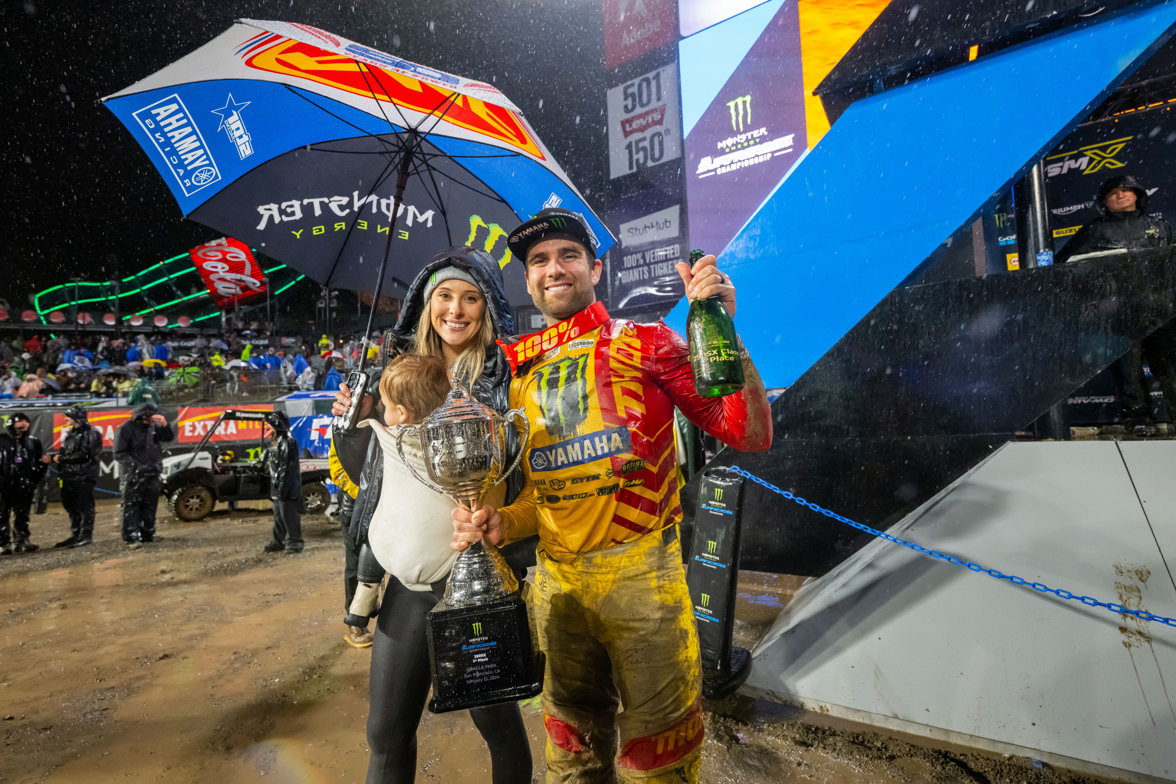 Jordon with his wife Katie and their daughter Blair.