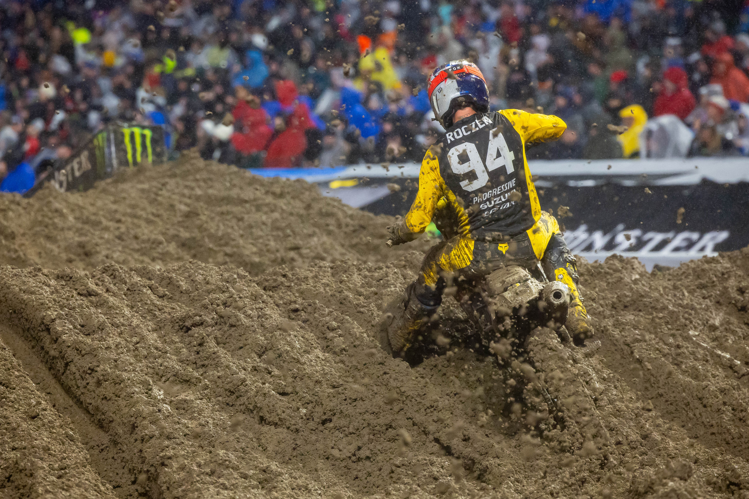 Ken Roczen led, stalled, and came all the way back to third with some serious speed.