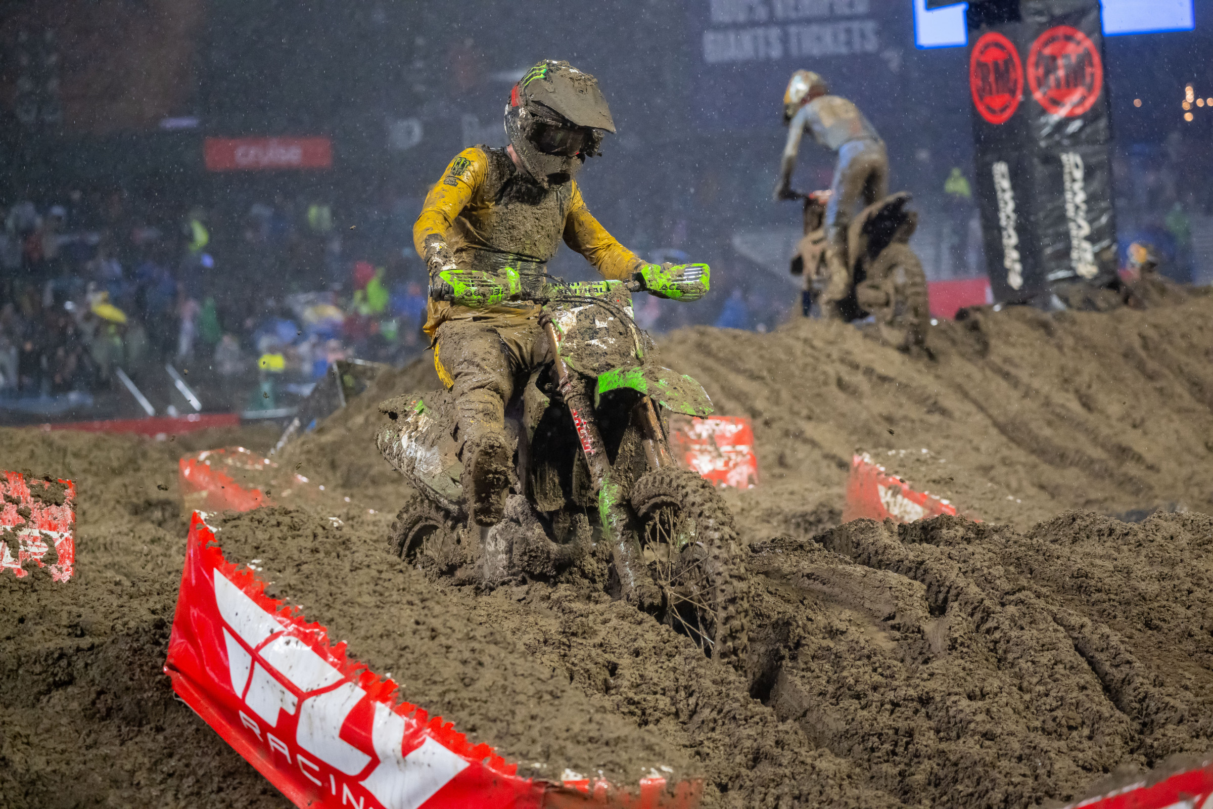 Adam Cianciarulo at the San Francisco Supercross last weekend (more heavy mud that made the jumps not jumpable).