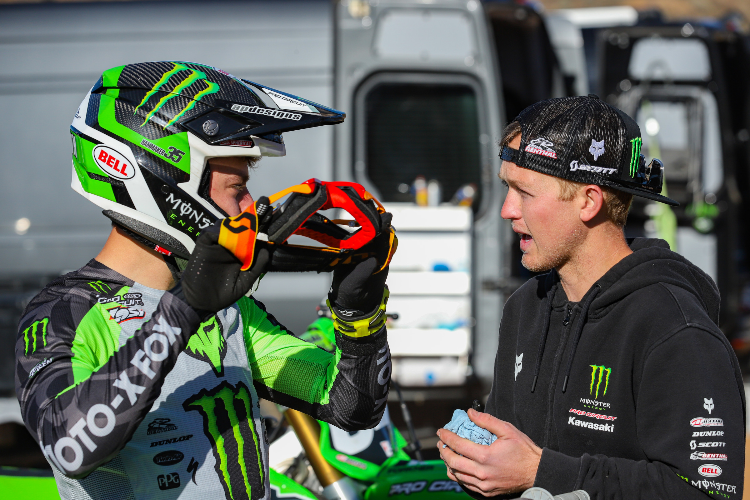 Seth Hammaker and his mechanic Jacob Martin.