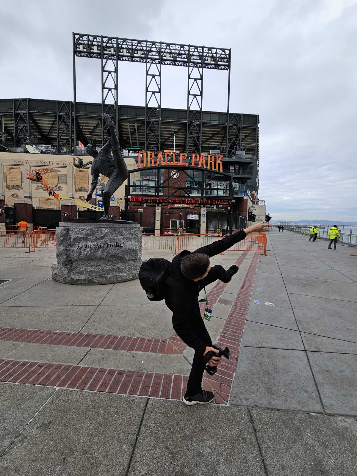 Kellen almost threw his camera into the water giving us his best pitch...