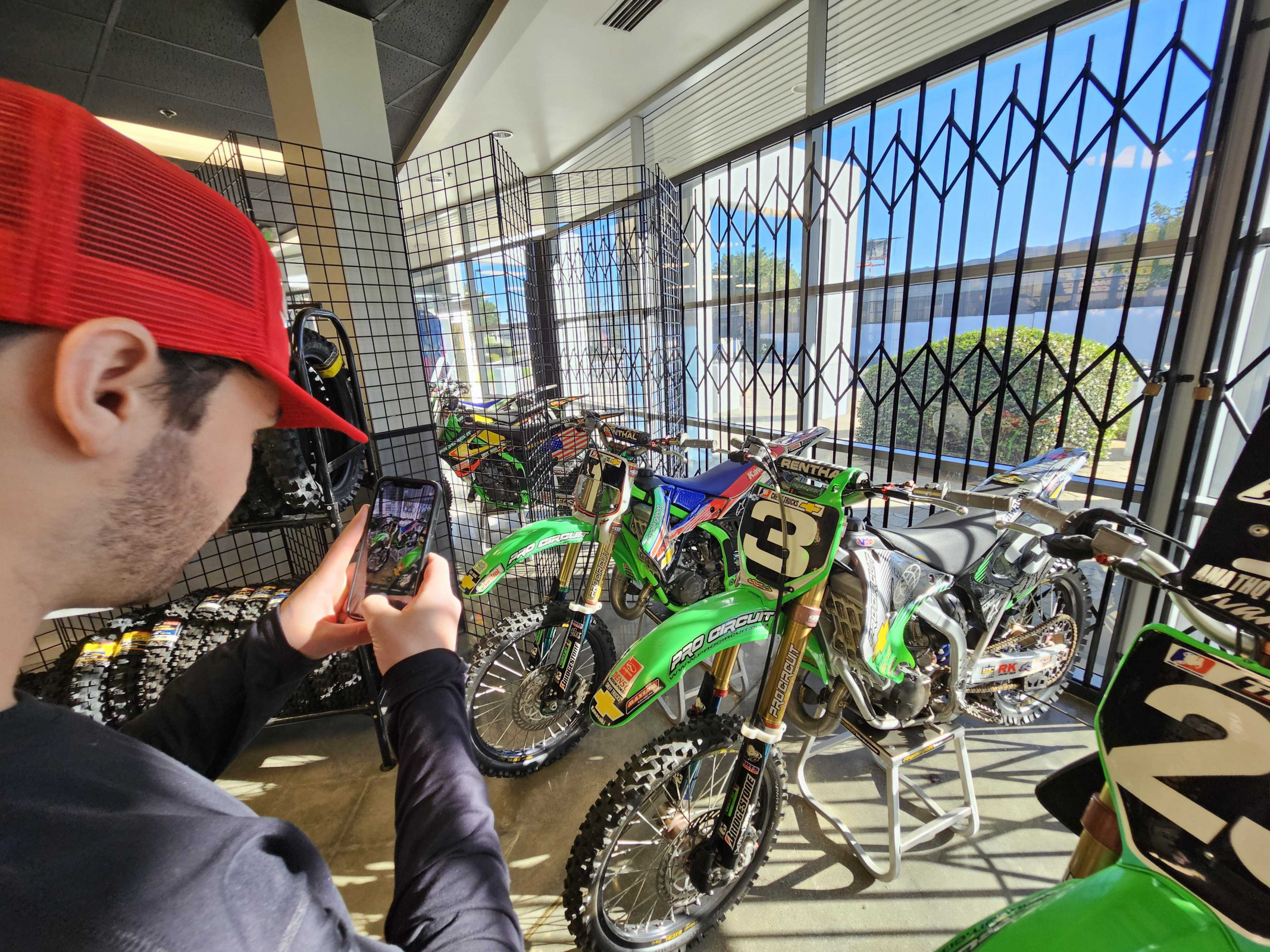 Garrett Holiday takes in the PC shop for the first time.